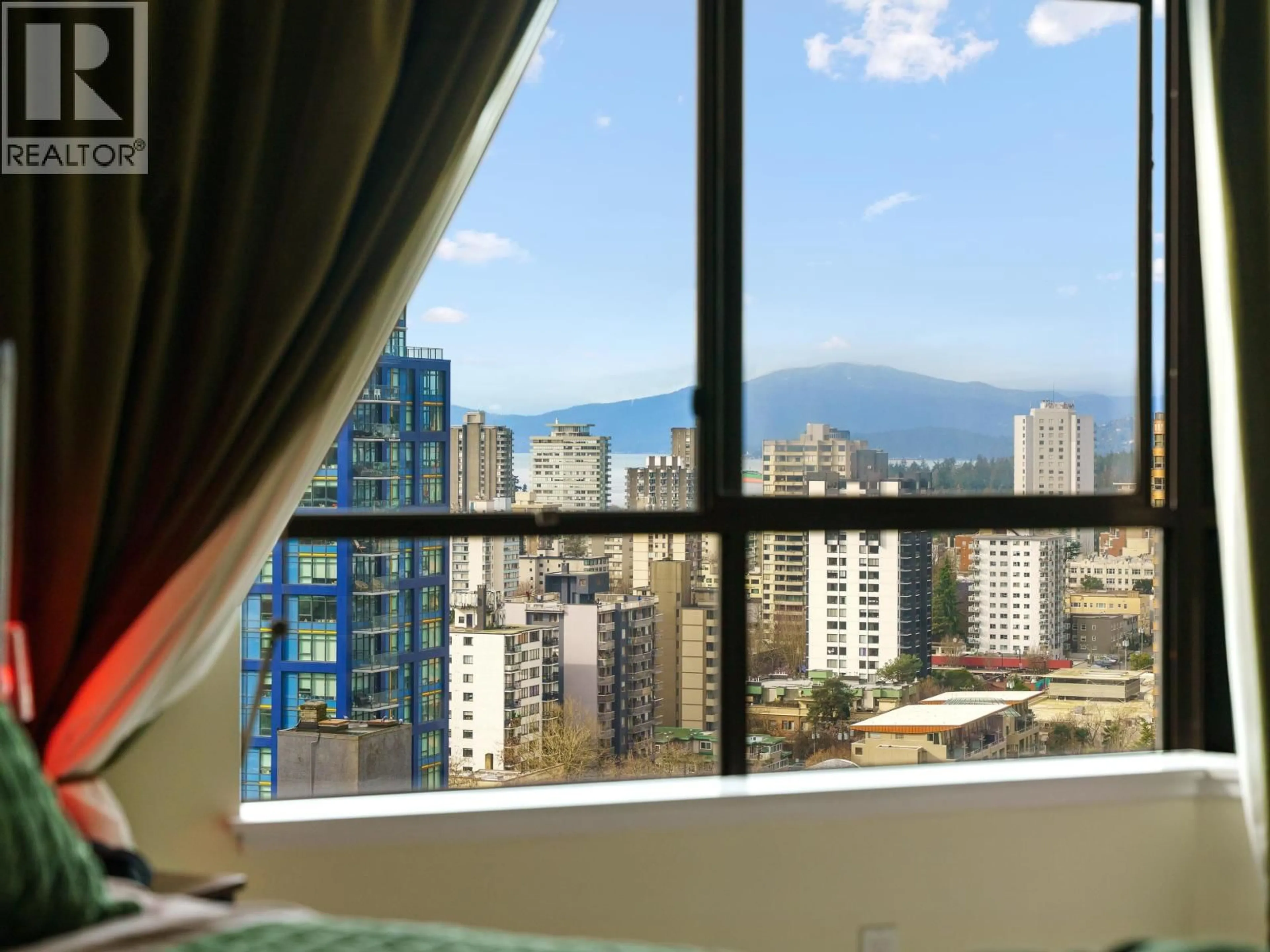 Balcony in the apartment, city buildings view from balcony for 1601 - 738 BROUGHTON STREET, Vancouver British Columbia V6G3A7