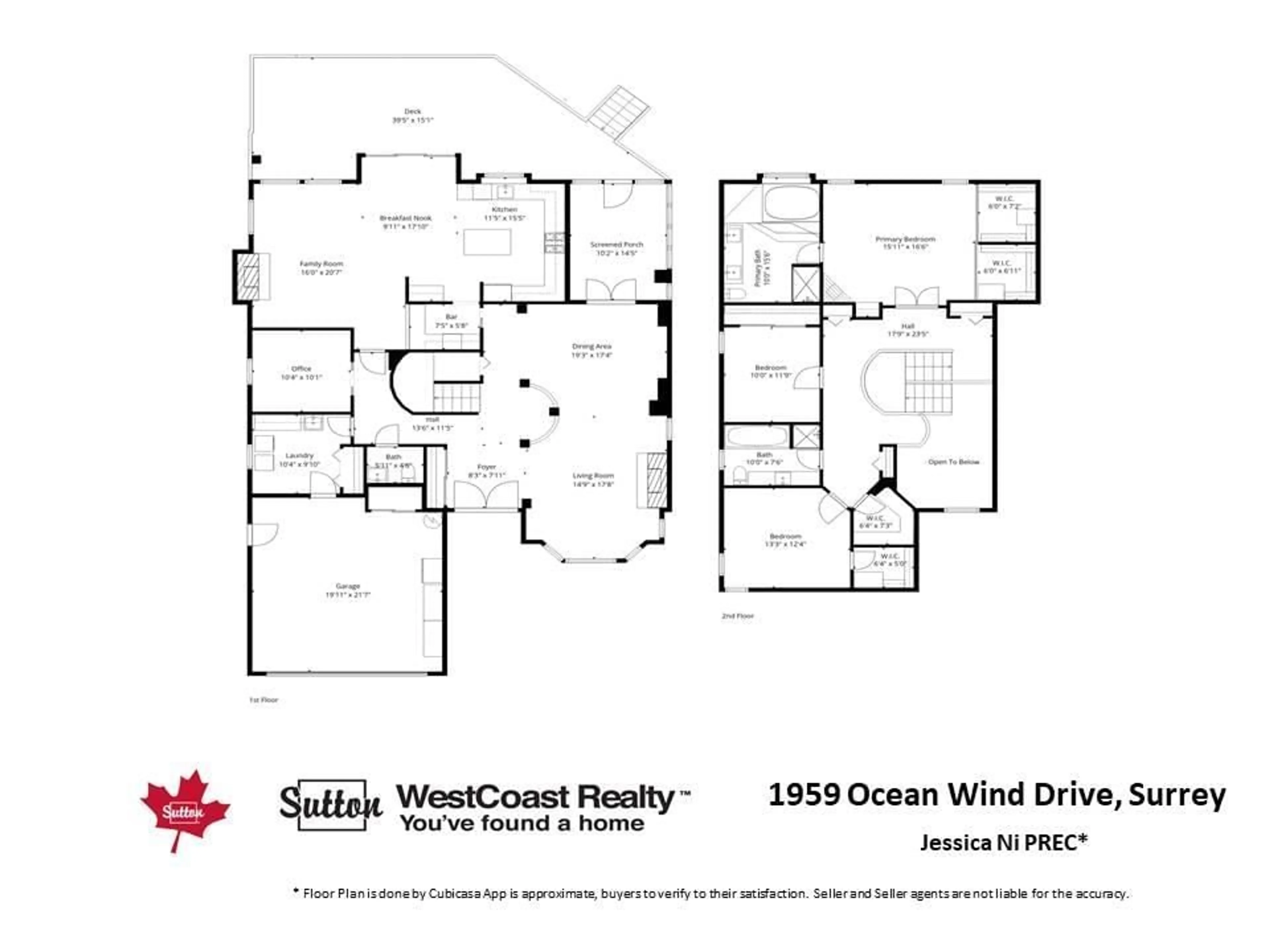 Floor plan for 1959 OCEAN WIND DRIVE, Surrey British Columbia V4A9P2