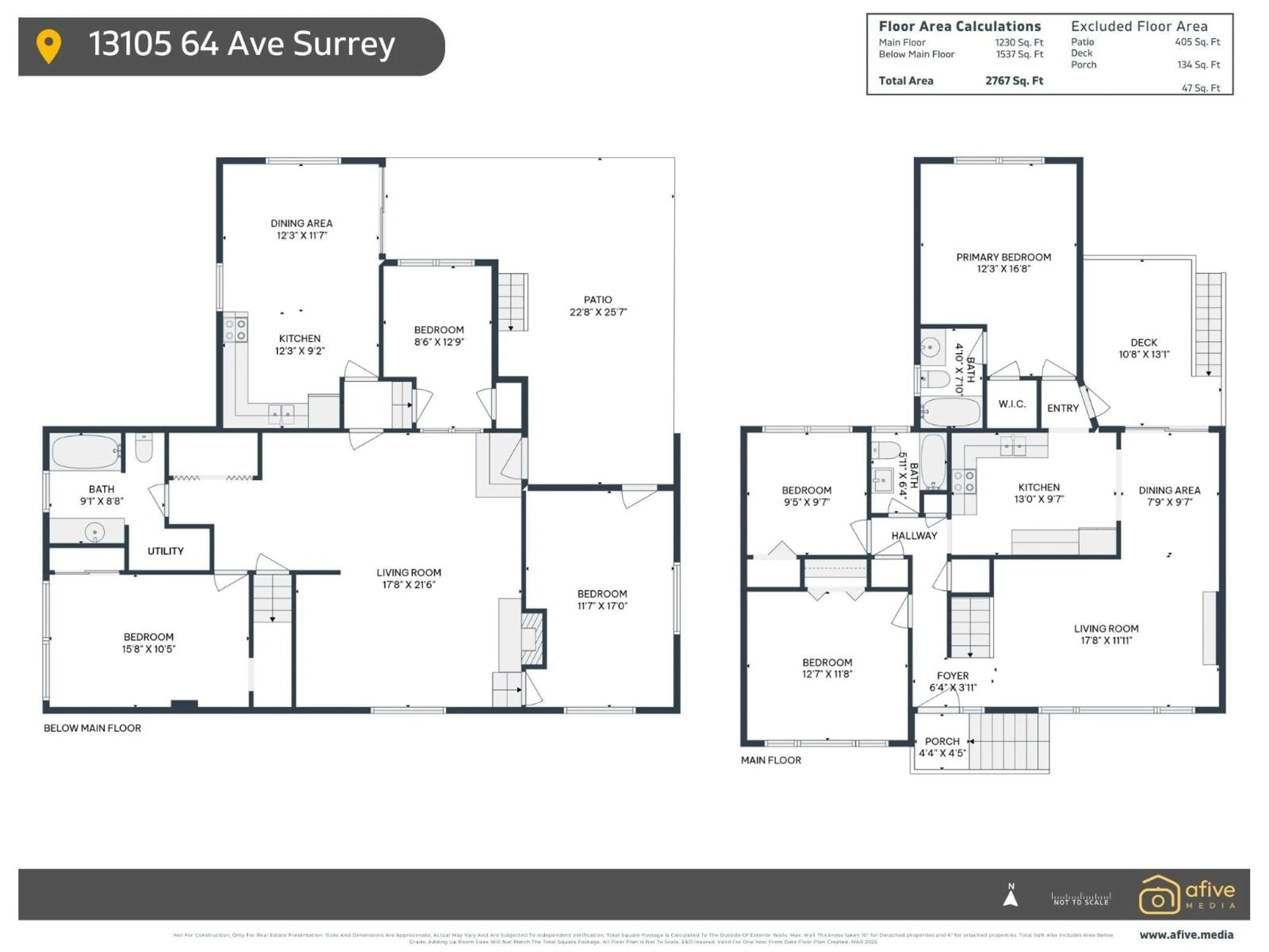 Floor plan for 13105 64 AVENUE, Surrey British Columbia V3W1X8