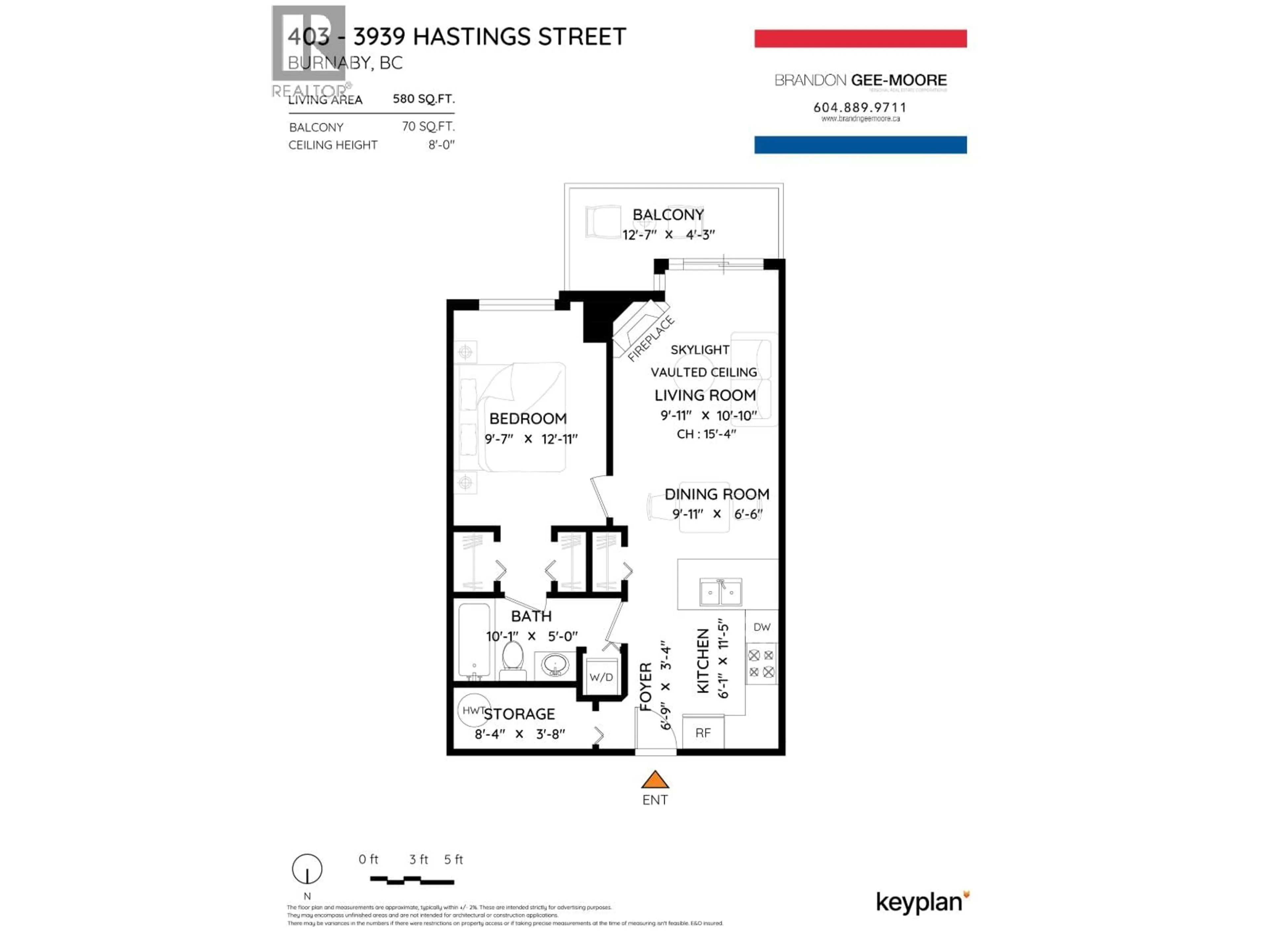Floor plan for 403 - 3939 HASTINGS STREET, Burnaby British Columbia V5C2H8