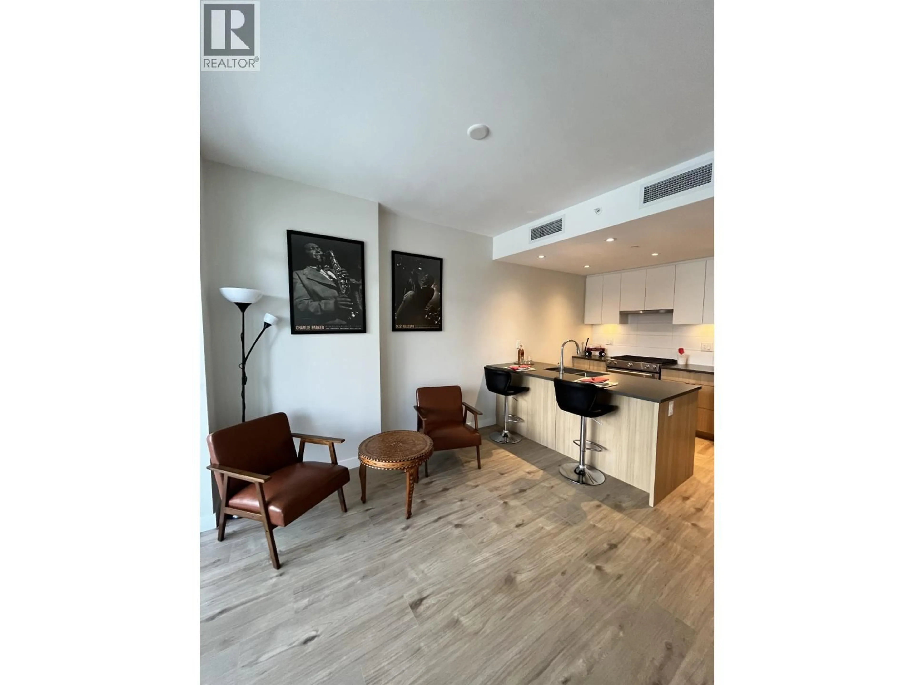 Open concept kitchen, wood/laminate floor for 1205 - 3430 KENT AVENUE SOUTH, Vancouver British Columbia V5S0G7