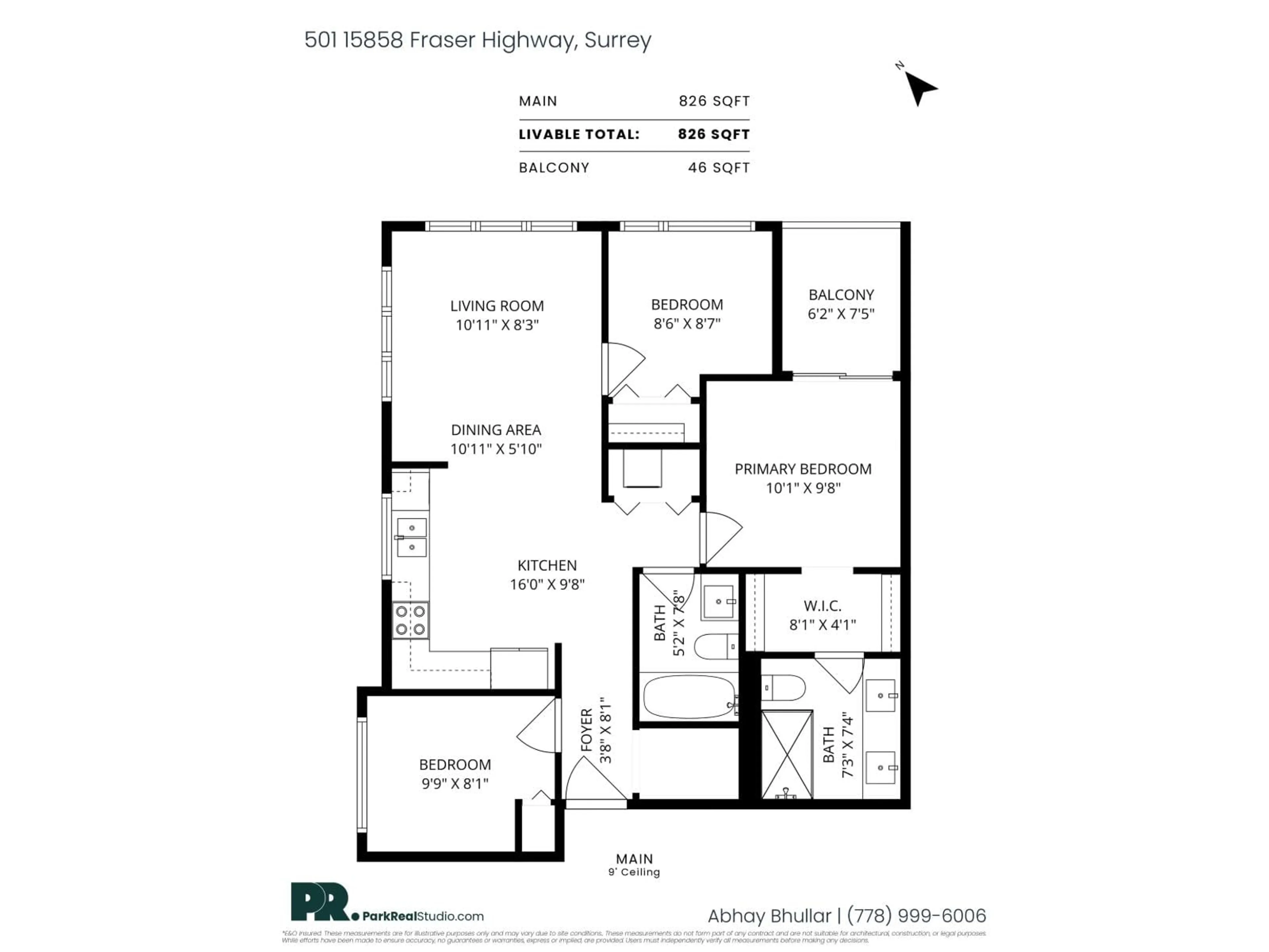 Floor plan for 501 - 15858 FRASER HIGHWAY, Surrey British Columbia V4N6W6