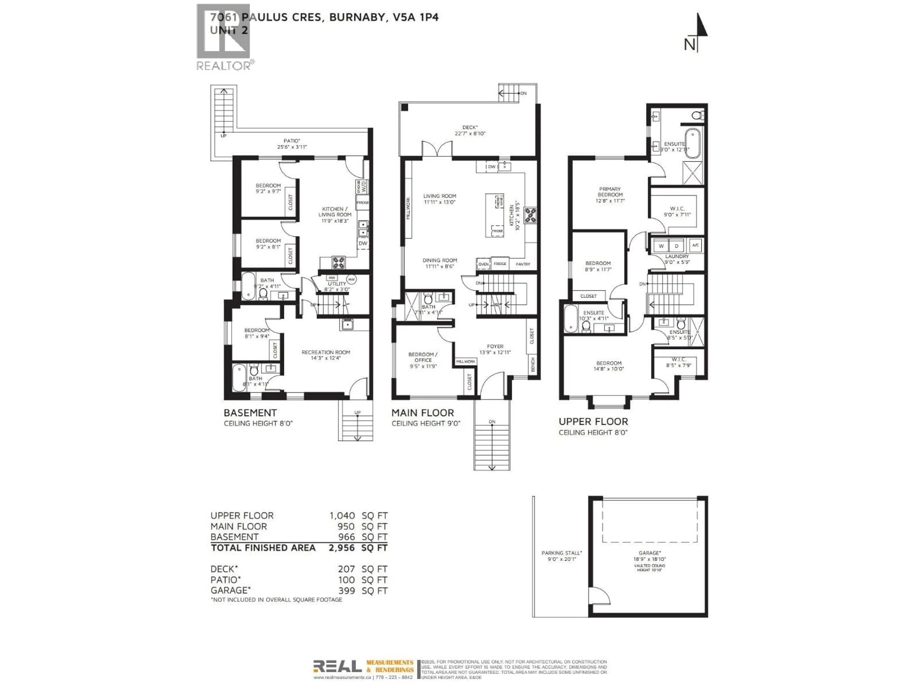 Floor plan for 2 - 7061 PAULUS CRESCENT, Burnaby British Columbia V5A1P4