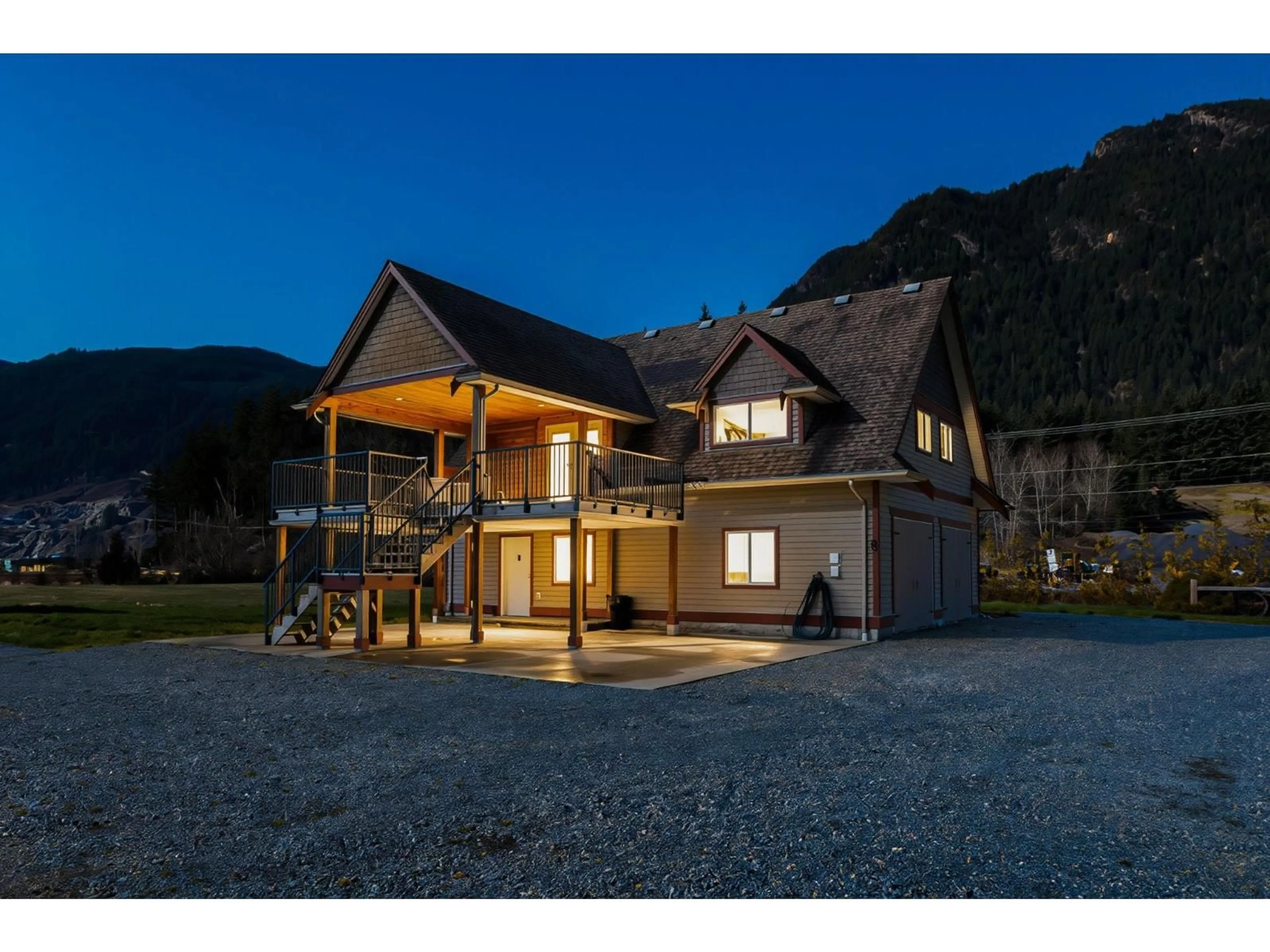 A pic from outside/outdoor area/front of a property/back of a property/a pic from drone, mountain view for 5260 MCCALLUM ROAD, Agassiz British Columbia V0M1A3