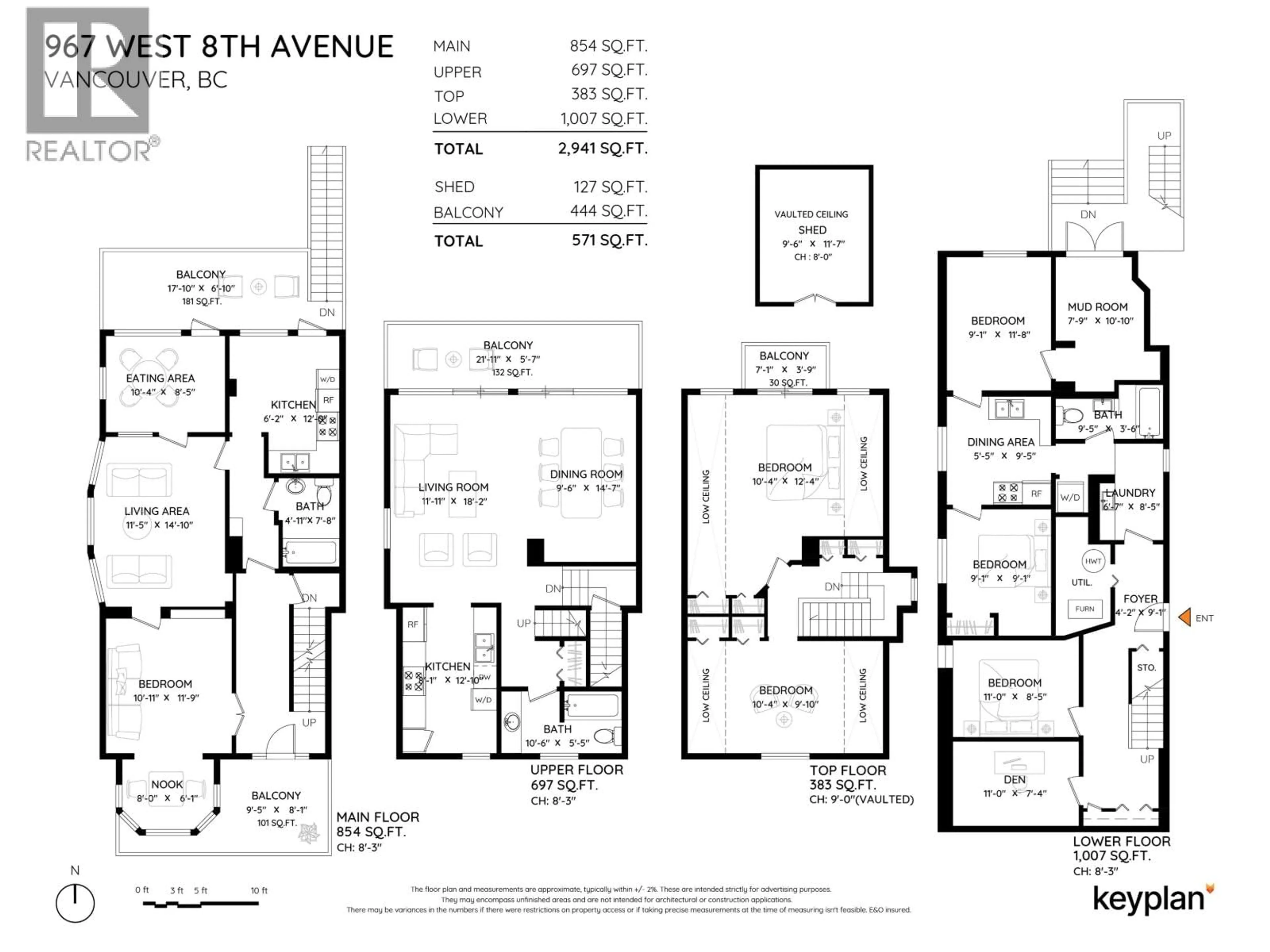 Floor plan for 967 8TH AVENUE, Vancouver British Columbia V5Z1E4