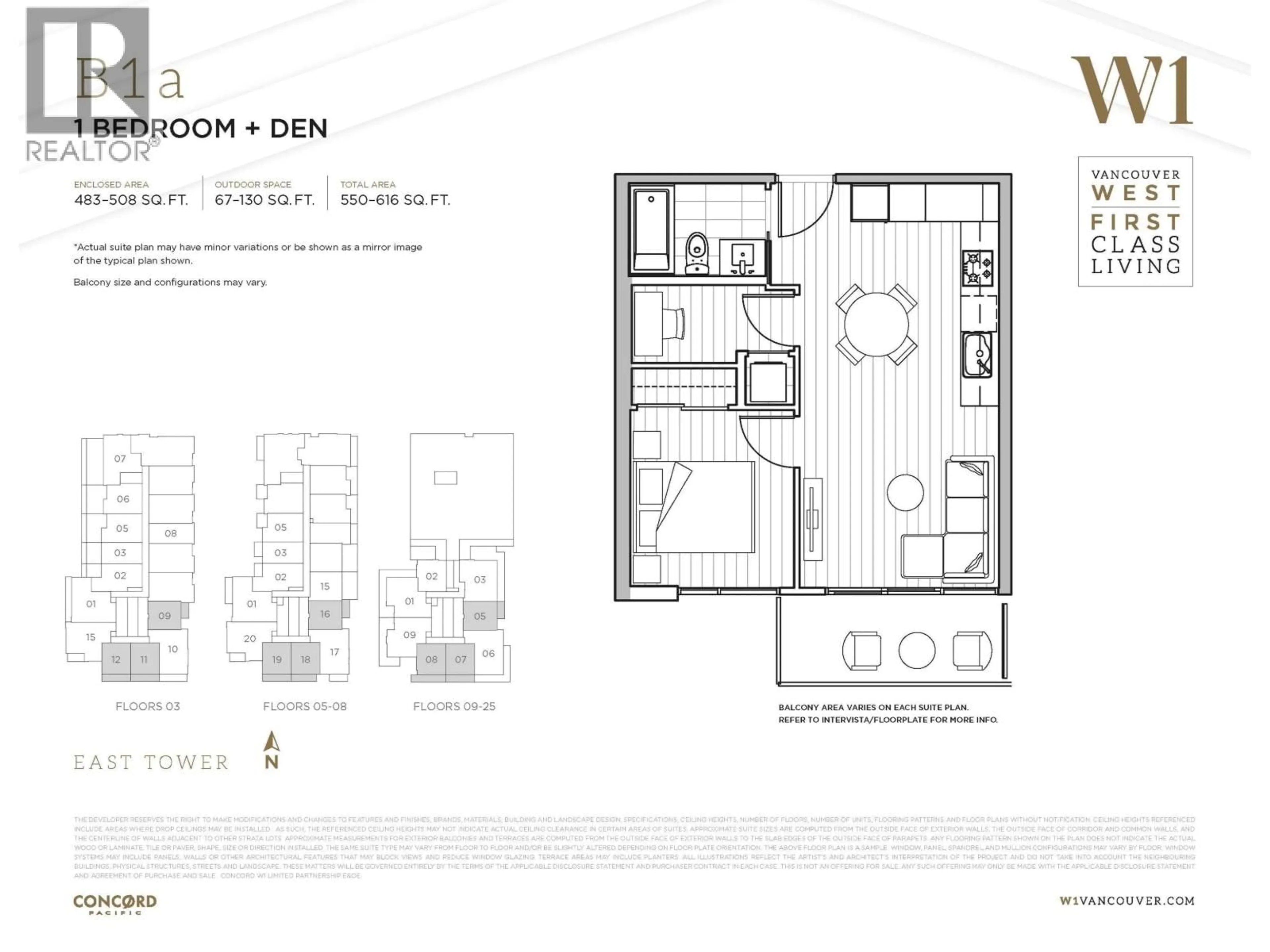 Floor plan for 2105 - 433 MARINE DRIVE, Vancouver British Columbia V5X0H5