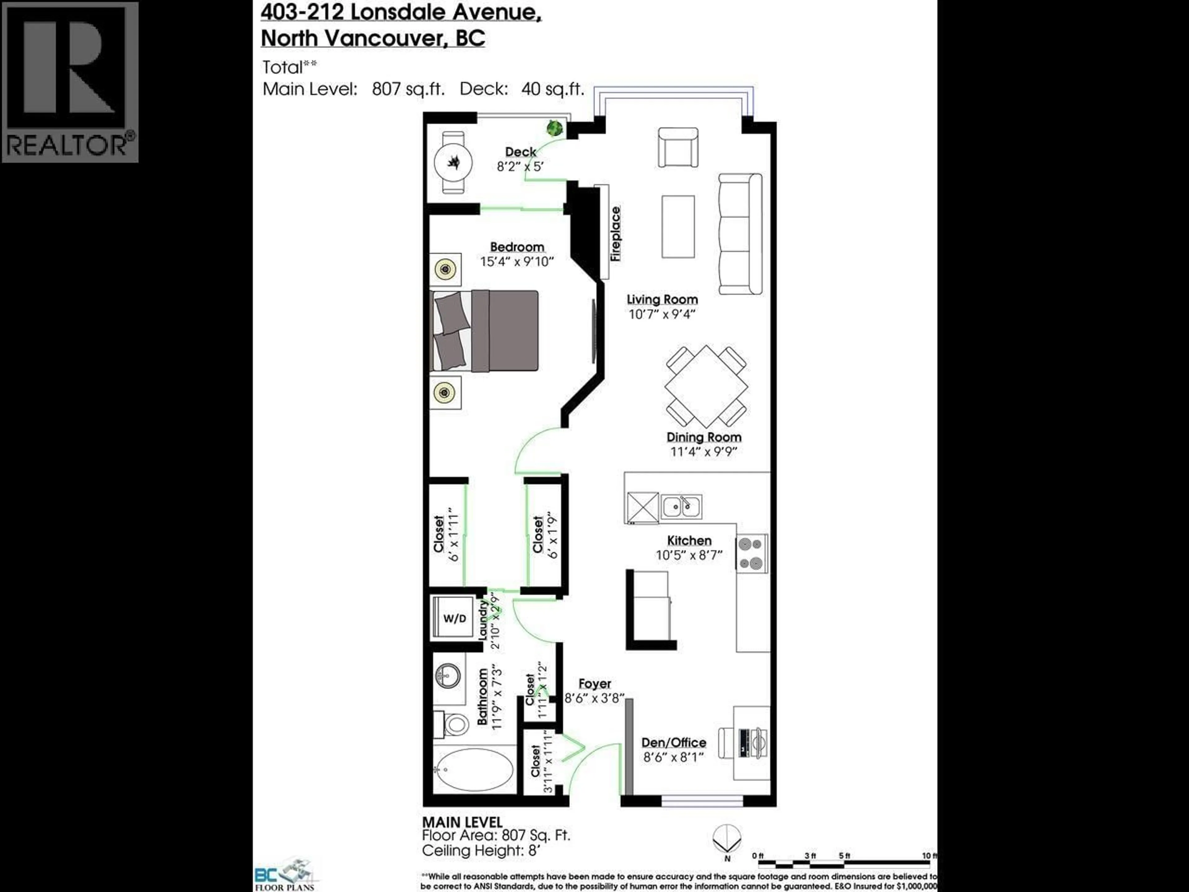 Floor plan for 403 - 212 LONSDALE AVENUE, North Vancouver British Columbia V7M2G1