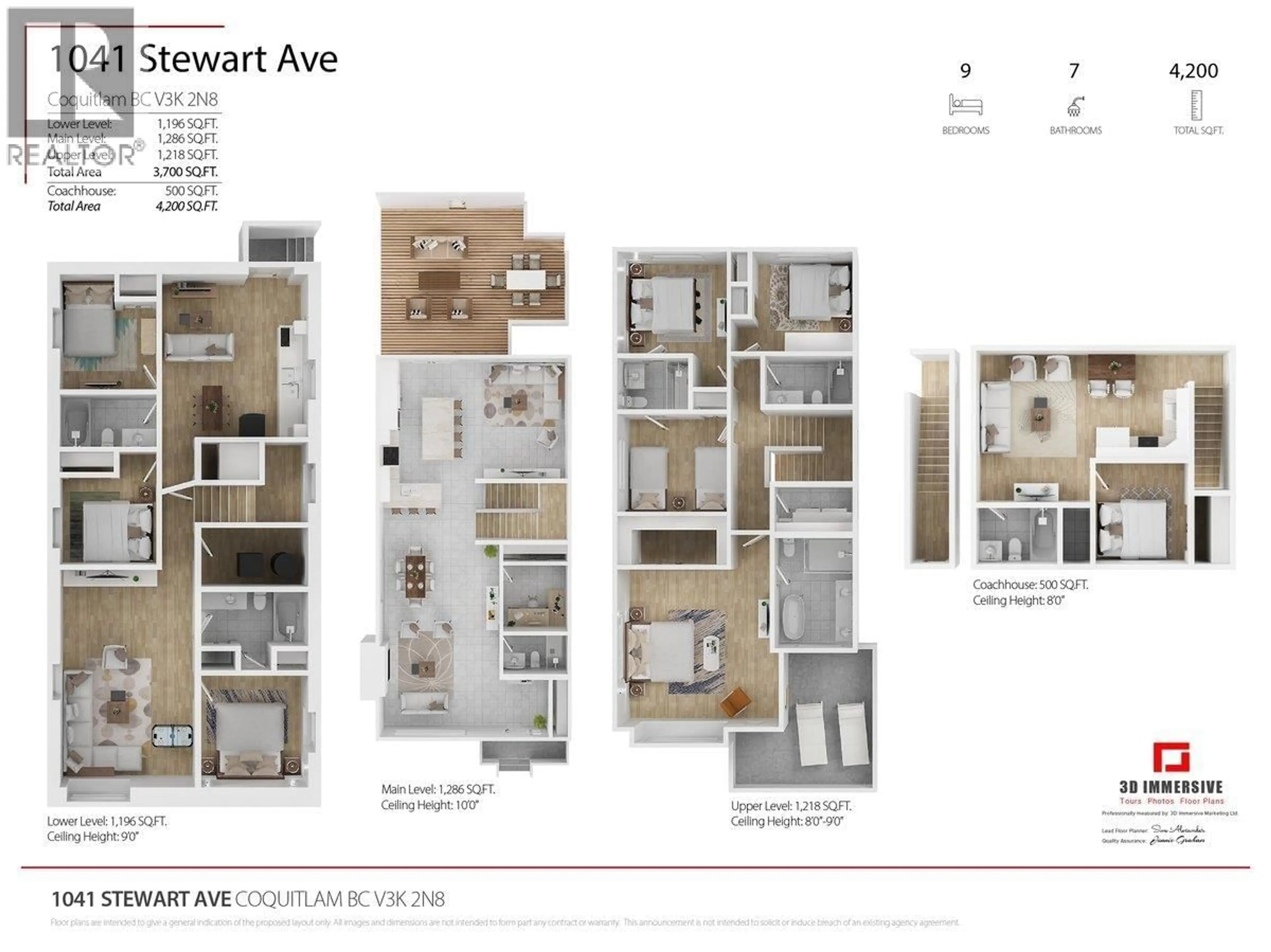 Floor plan for 1041 STEWART AVENUE, Coquitlam British Columbia V3K2N8