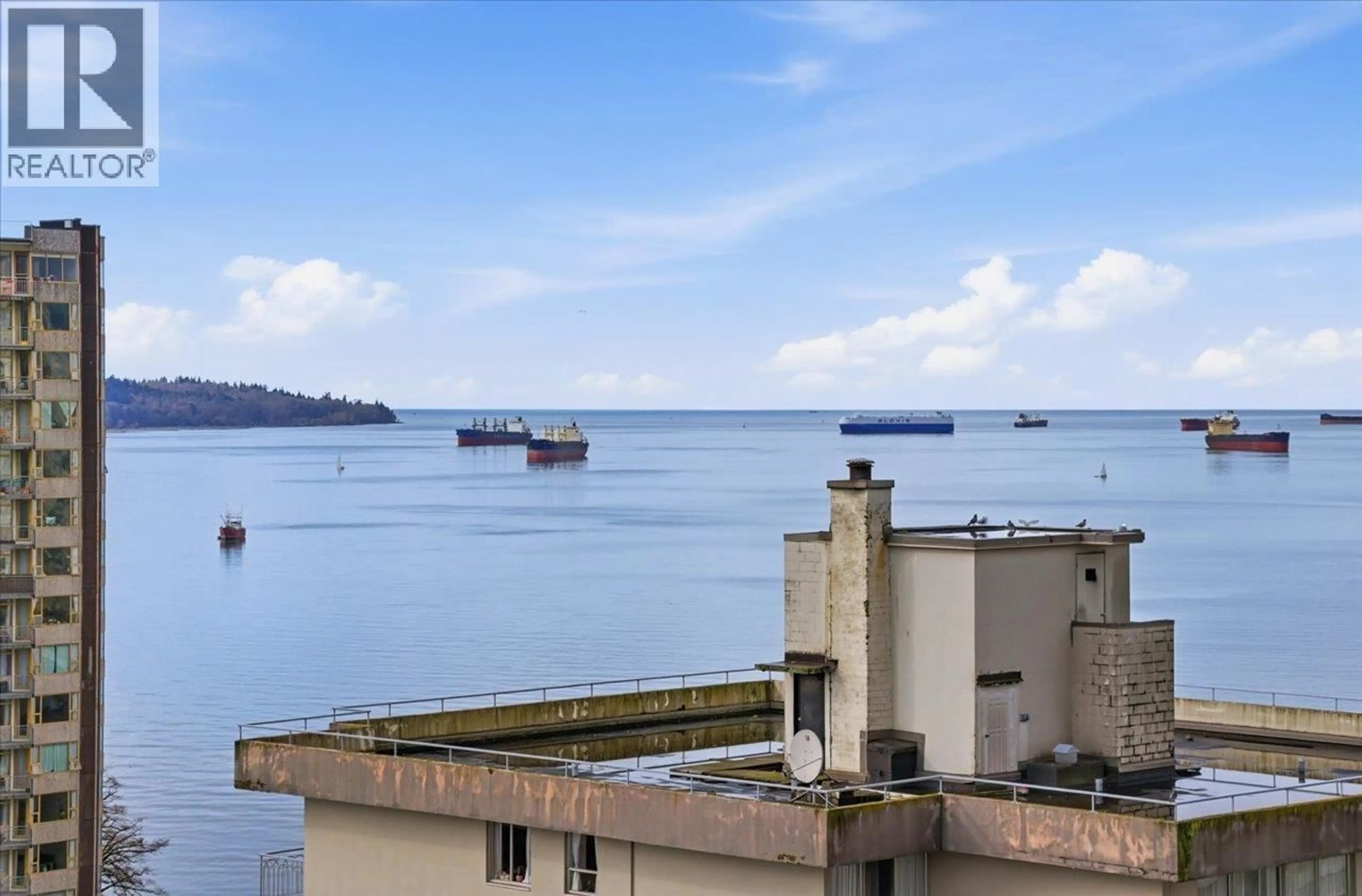 Balcony in the apartment, water/lake/river/ocean view for 1608 - 1251 CARDERO STREET, Vancouver British Columbia V6G2H9