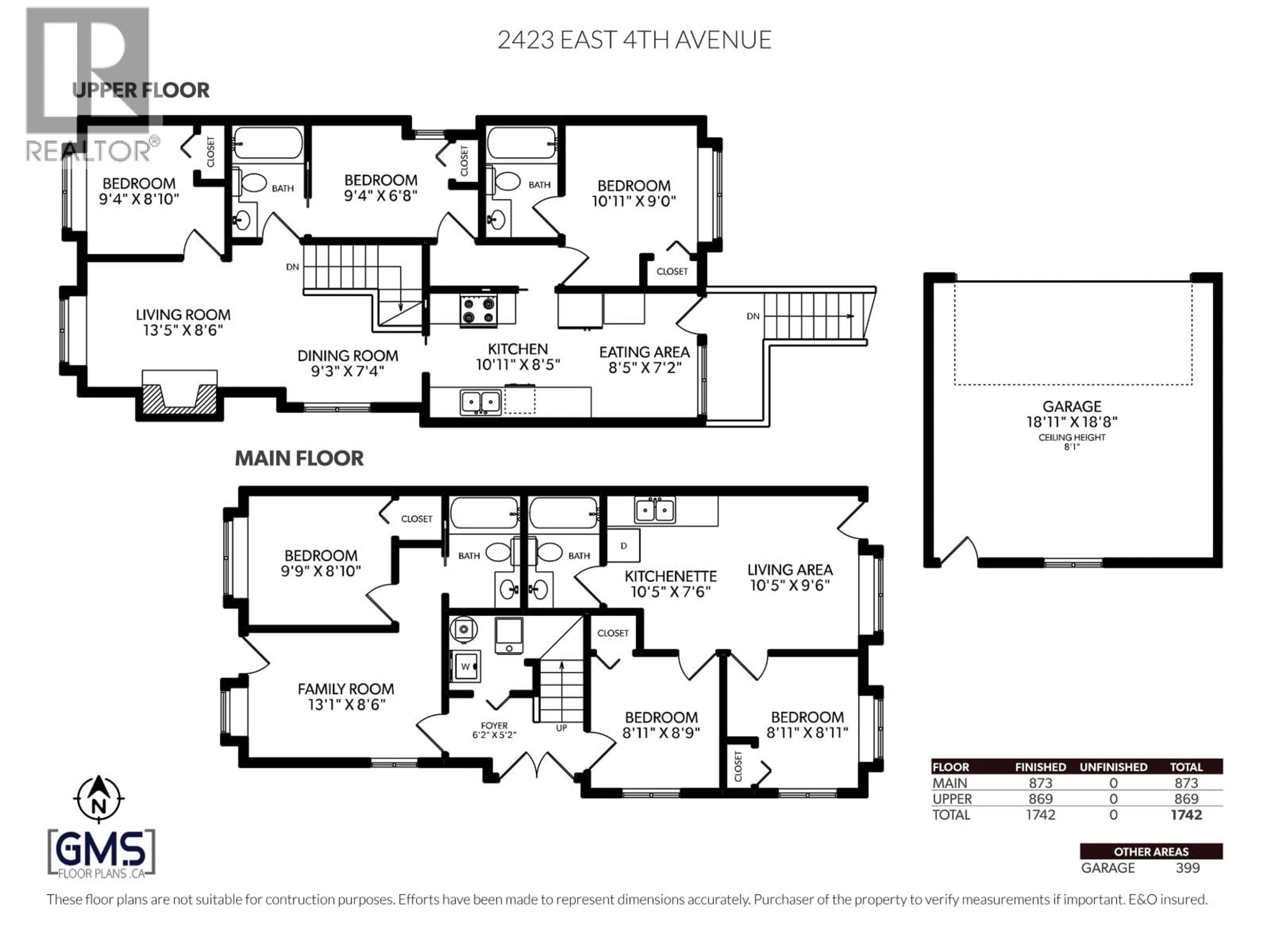 Floor plan for 2423 4TH AVENUE, Vancouver British Columbia V5M1K1