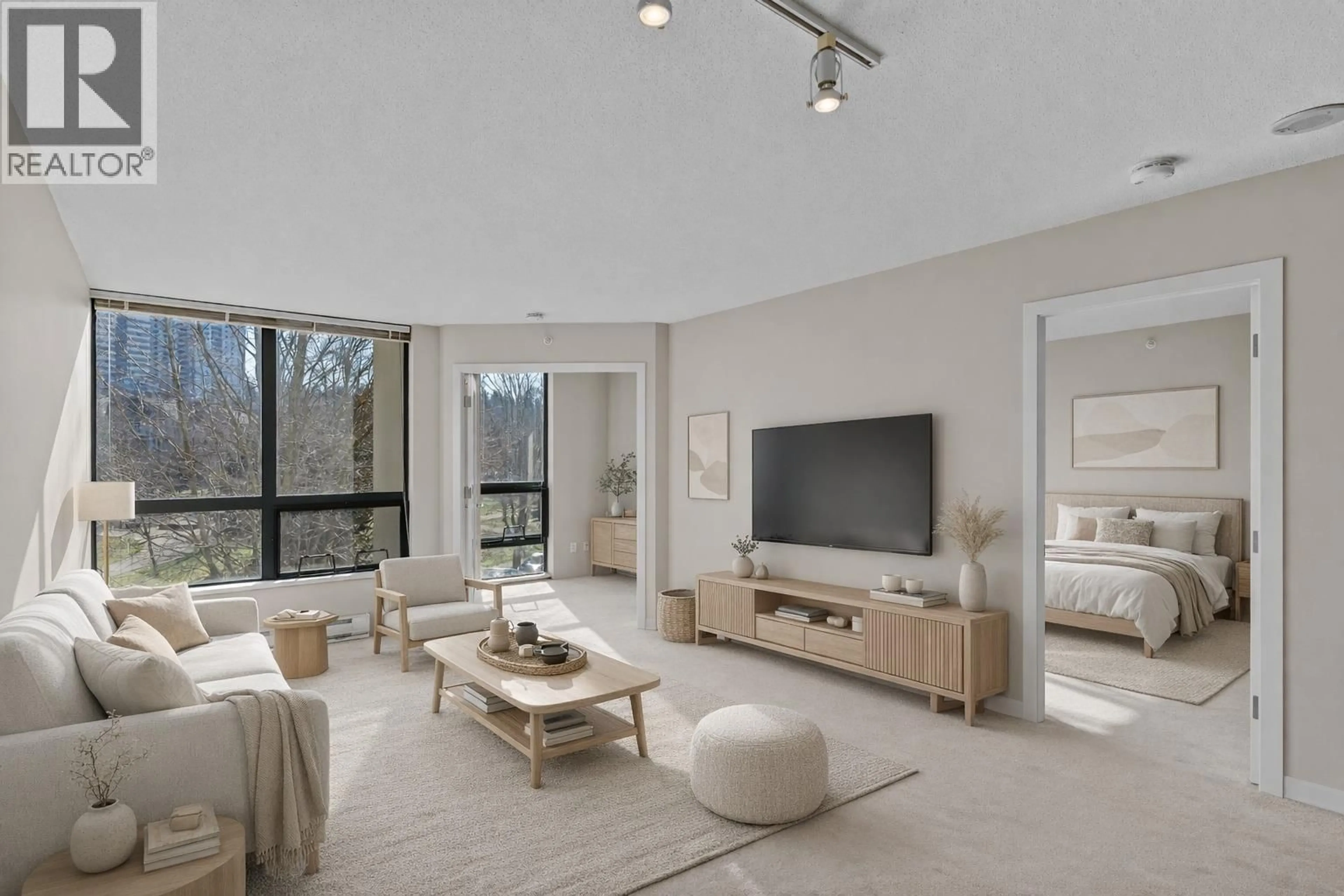 Living room with furniture, unknown for 303 - 3588 CROWLEY DRIVE, Vancouver British Columbia V5R6H3