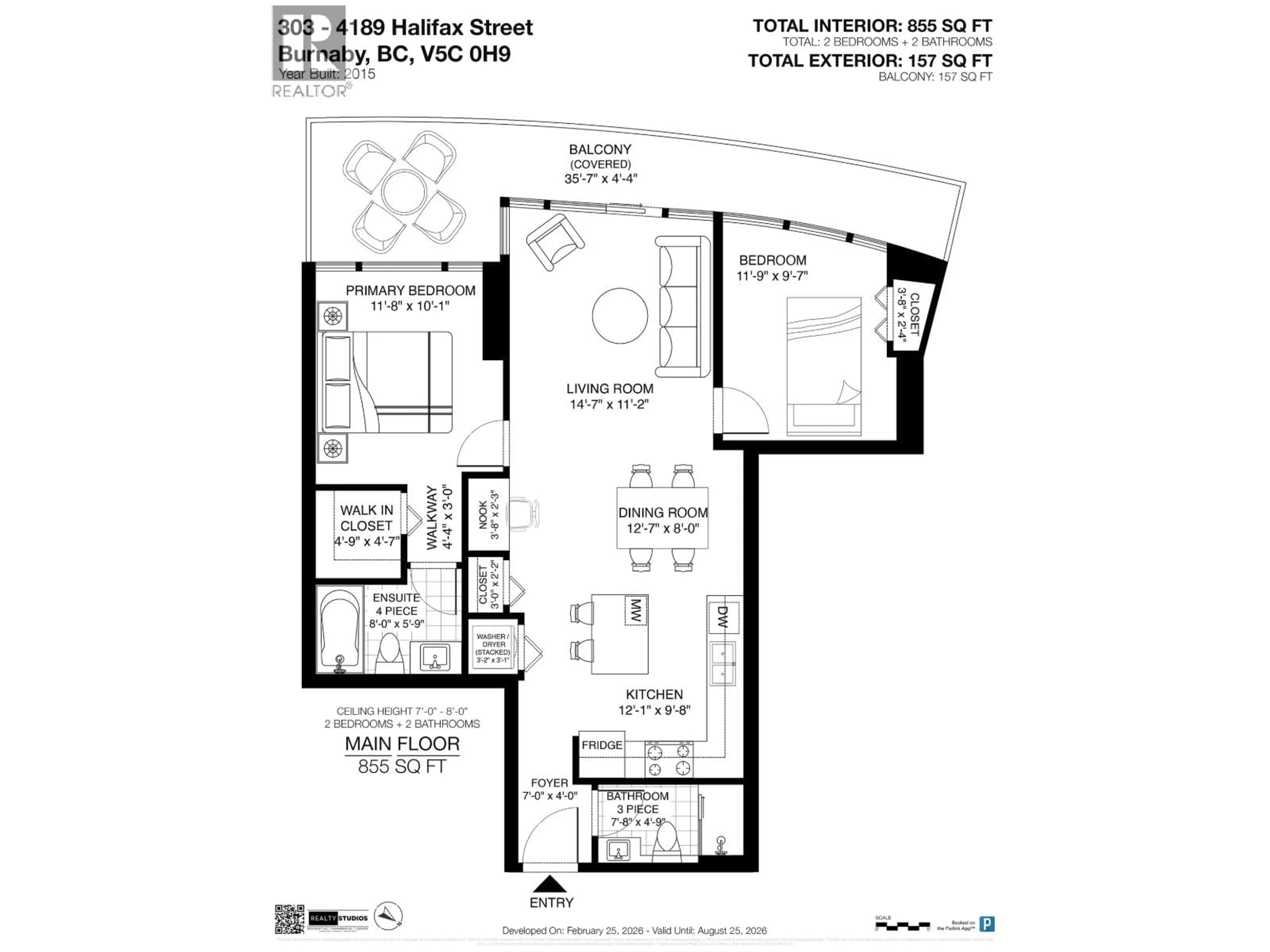 Floor plan for 303 - 4189 HALIFAX STREET, Burnaby British Columbia V5C0H9