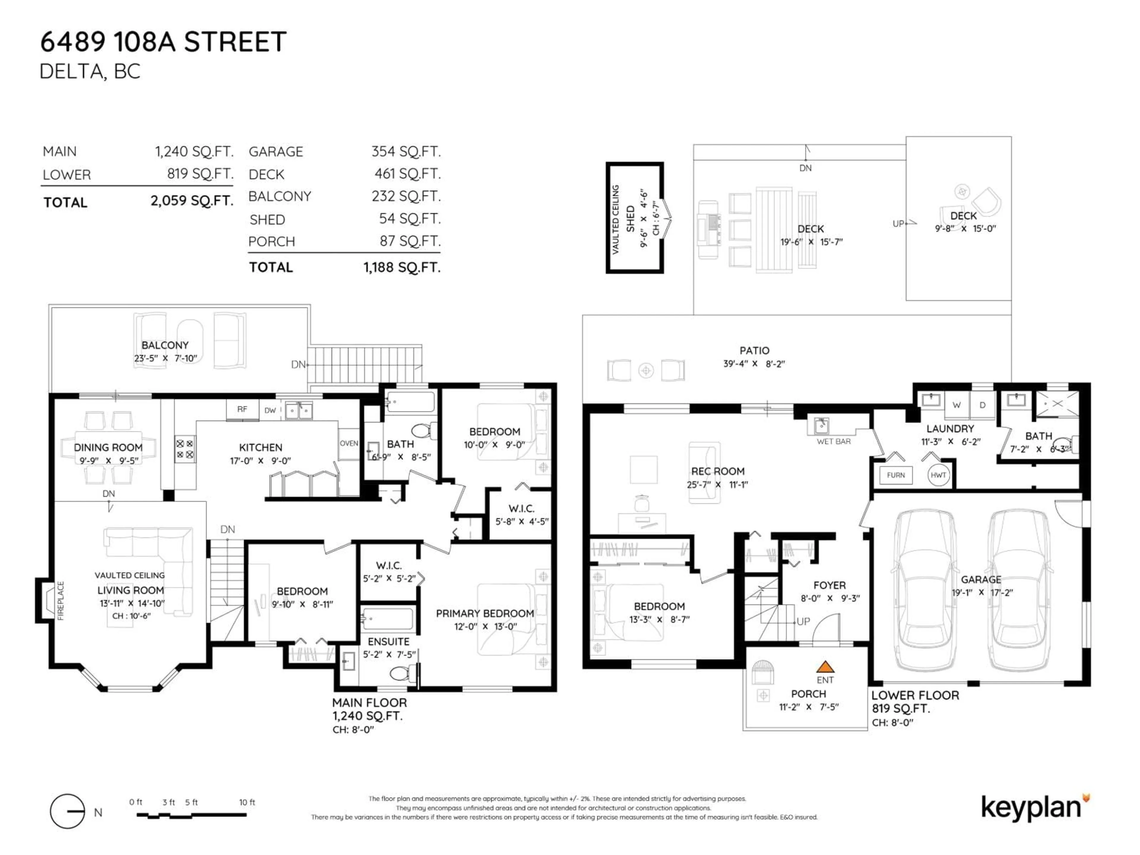 Floor plan for 6489 108A STREET, Delta British Columbia V4E1H1