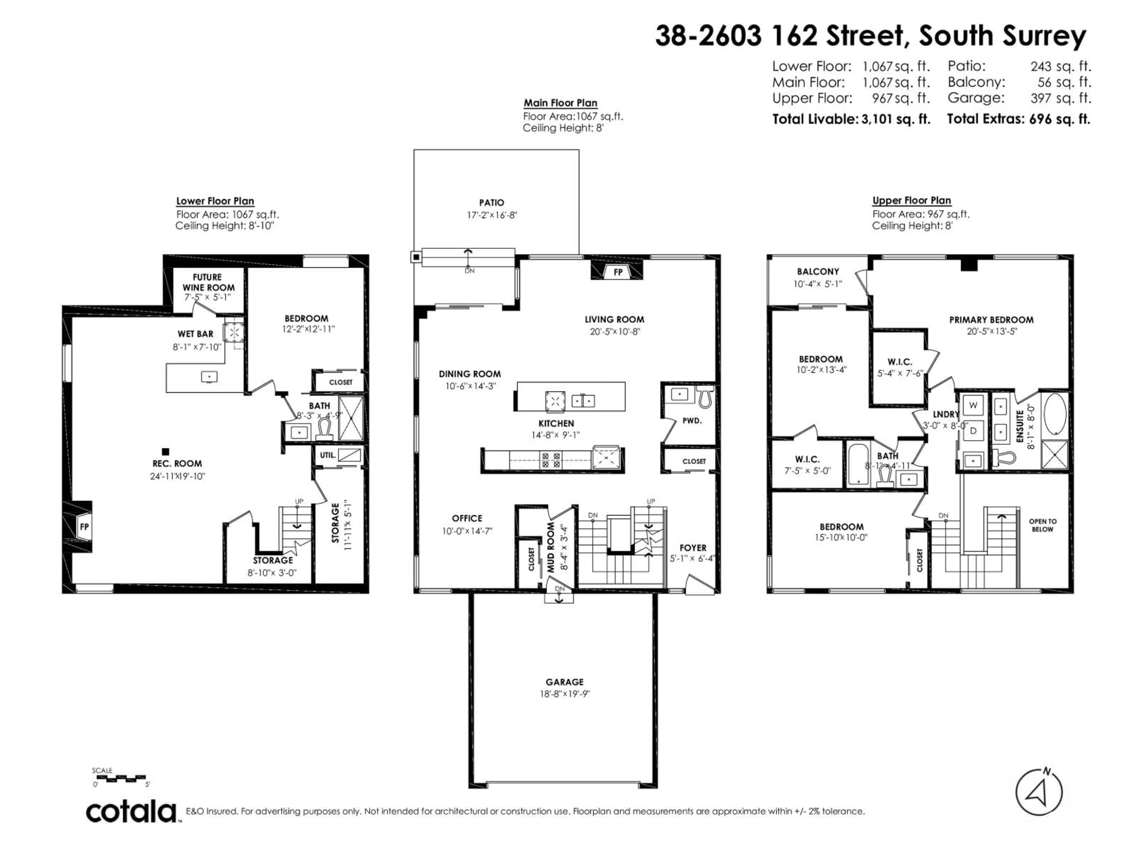 Floor plan for 38 - 2603 162 STREET, Surrey British Columbia V3S2L4