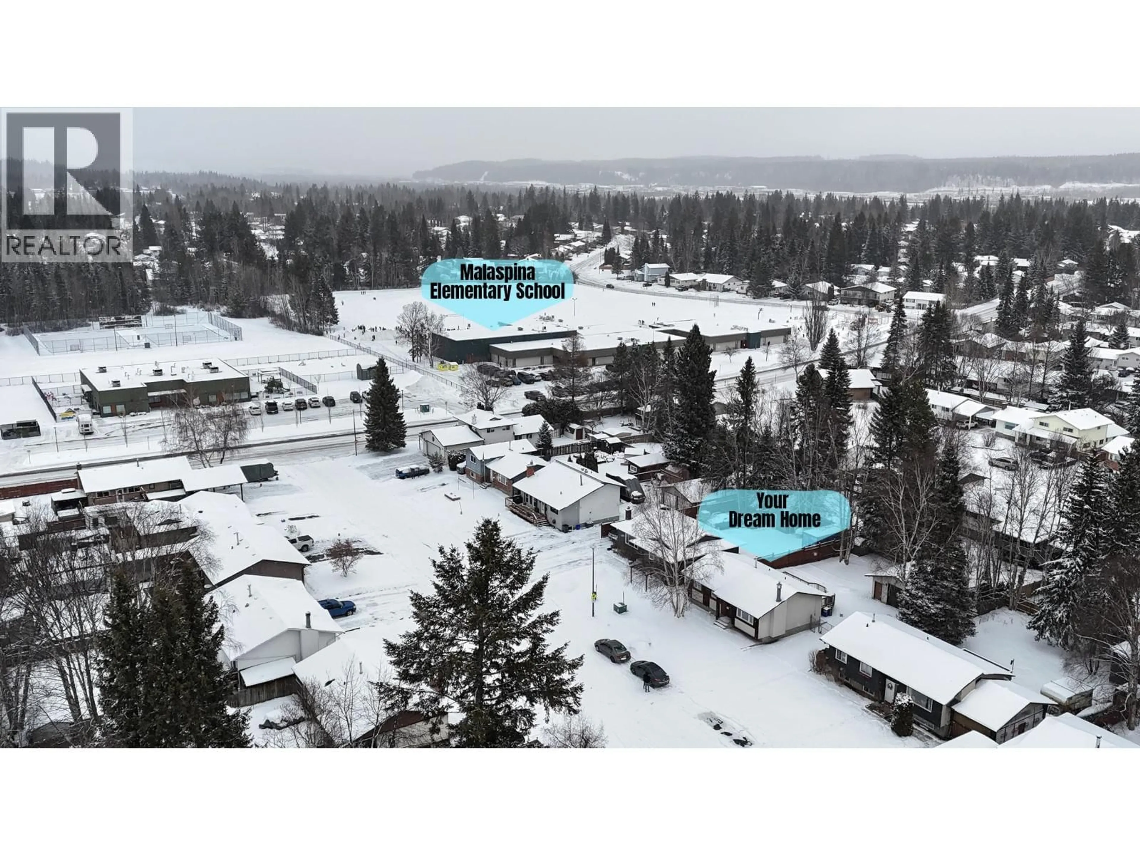 A pic from outside/outdoor area/front of a property/back of a property/a pic from drone, mountain view for 7996 NEWCASTLE CRESCENT, Prince George British Columbia V2N3X5