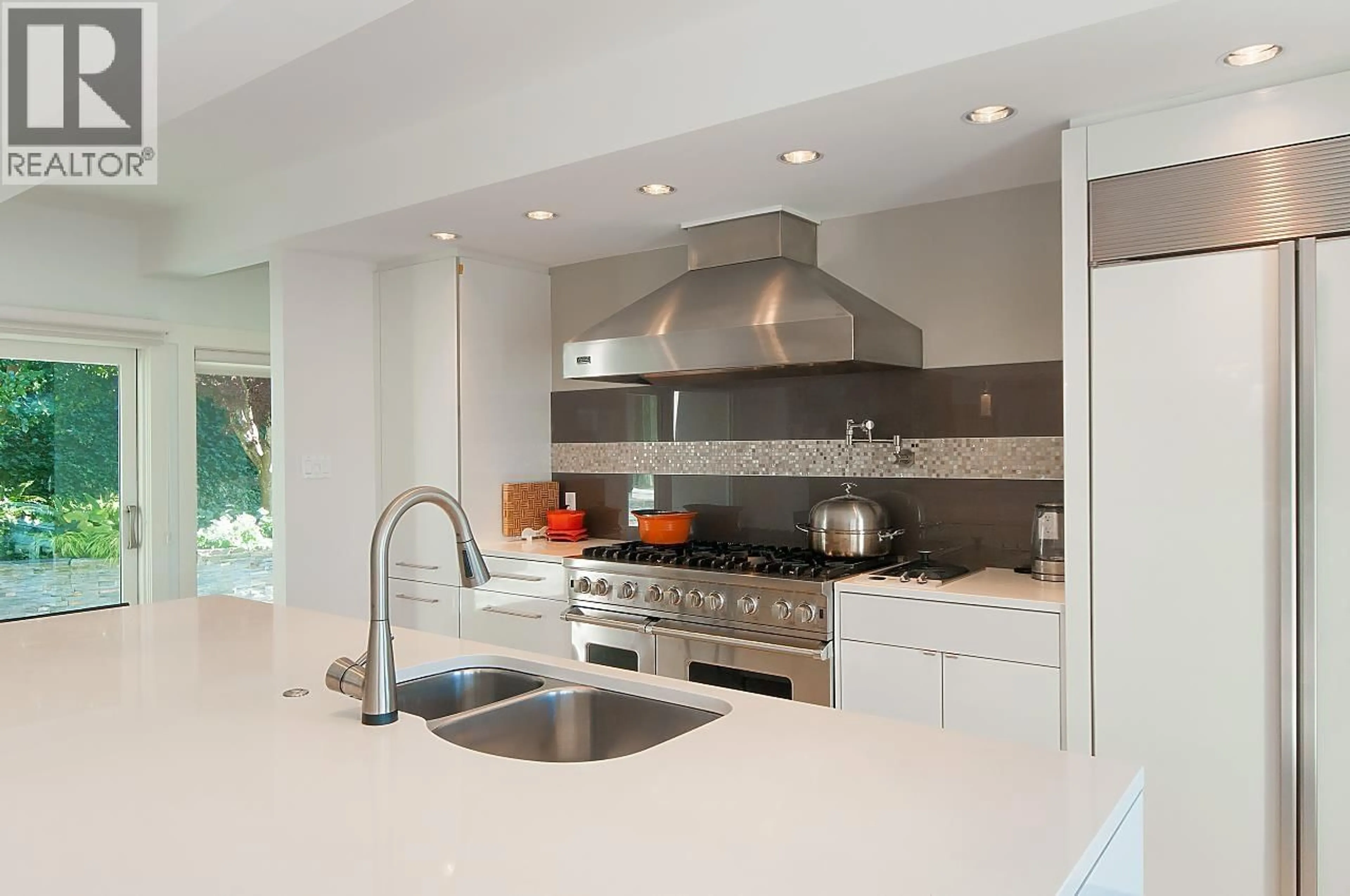 Contemporary kitchen, ceramic/tile floor for 6175 NELSON AVENUE, West Vancouver British Columbia V7W2A1