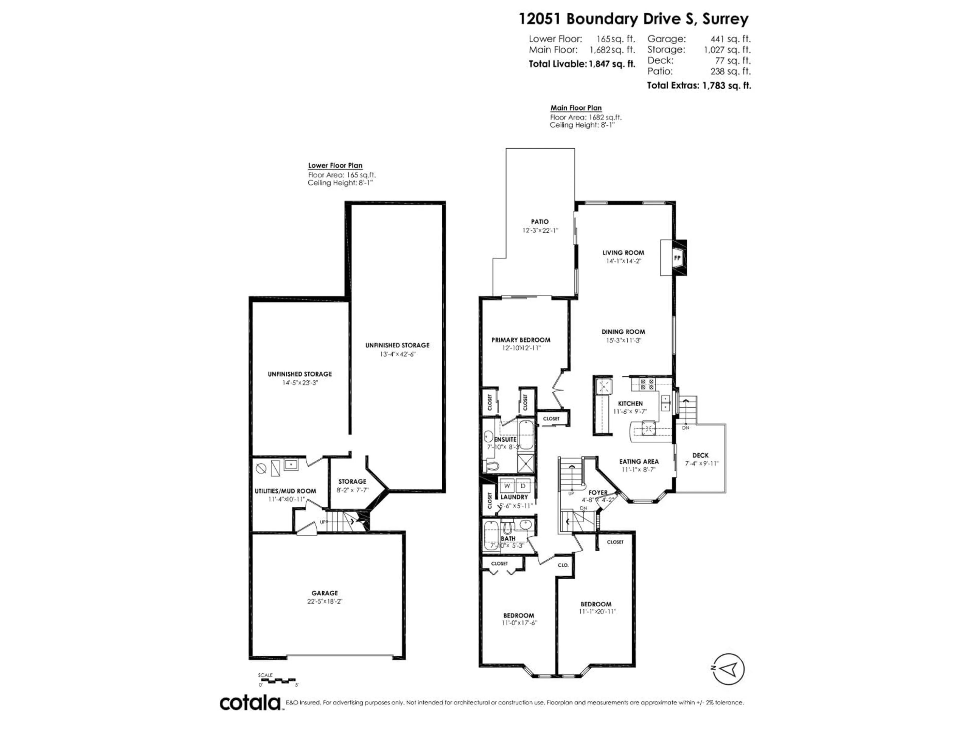 Floor plan for 12051 BOUNDARY DRIVE SOUTH, Surrey British Columbia V3X2B5