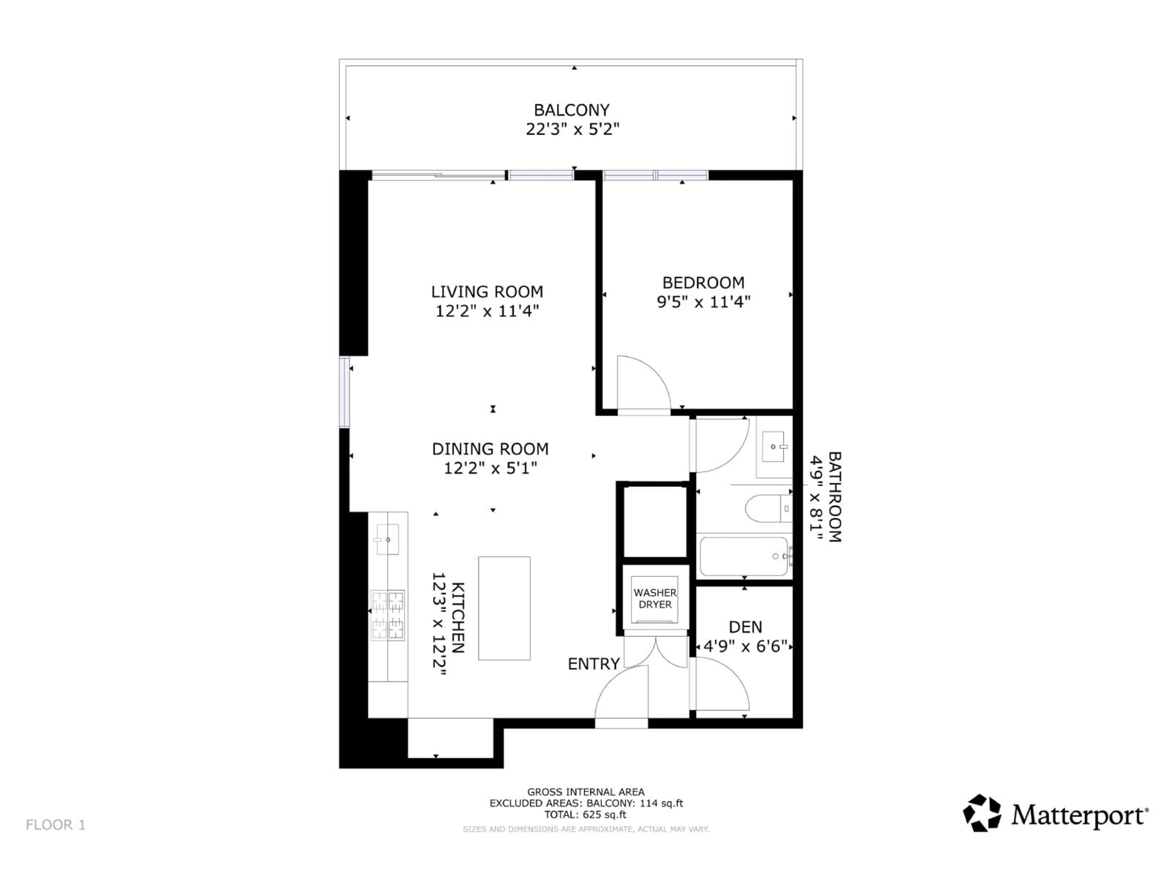 Floor plan for 2802 - 13428 105 AVENUE, Surrey British Columbia V3T0S6