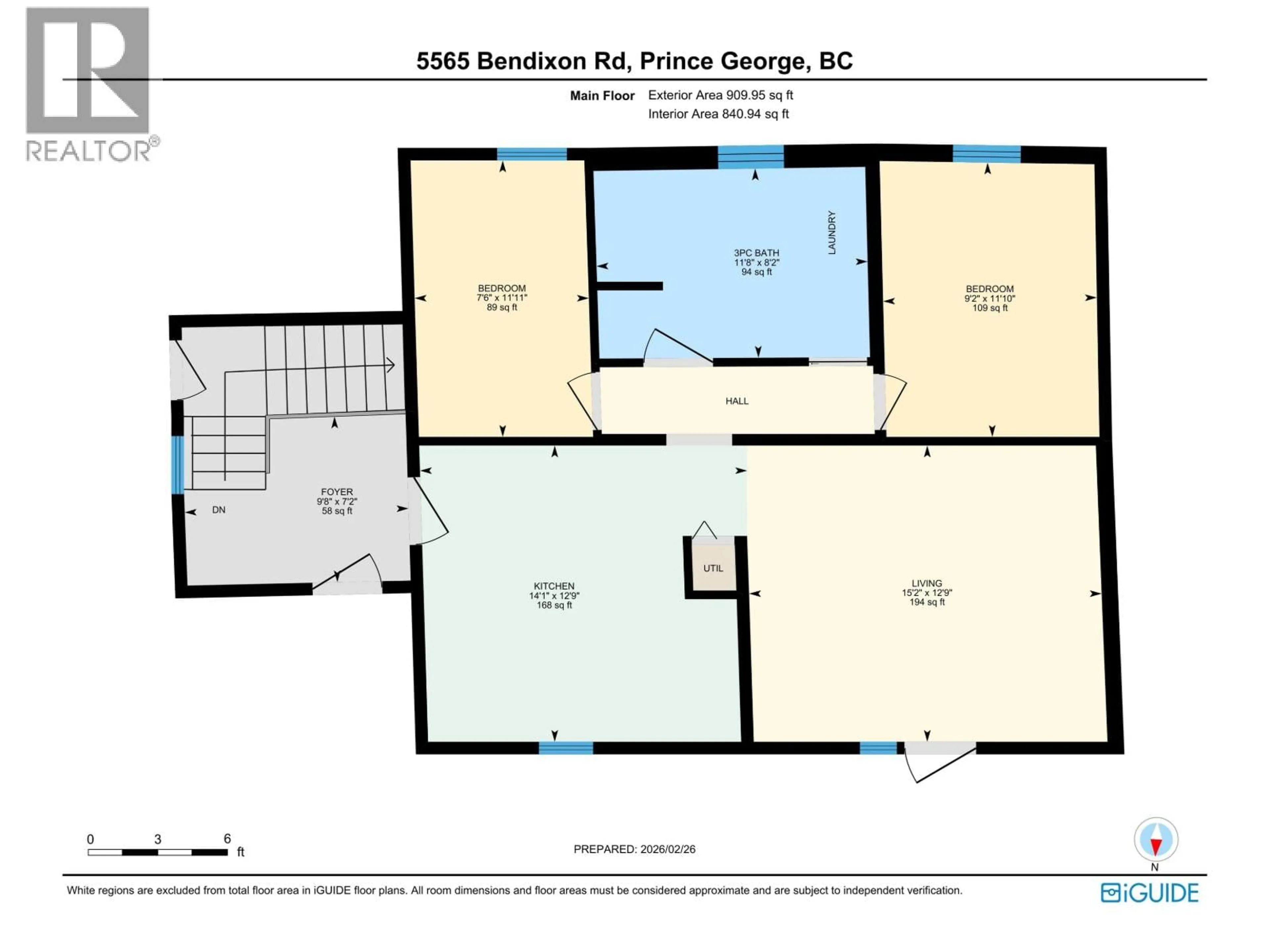 Floor plan for 5565 BENDIXON ROAD, Prince George British Columbia V2N5V3