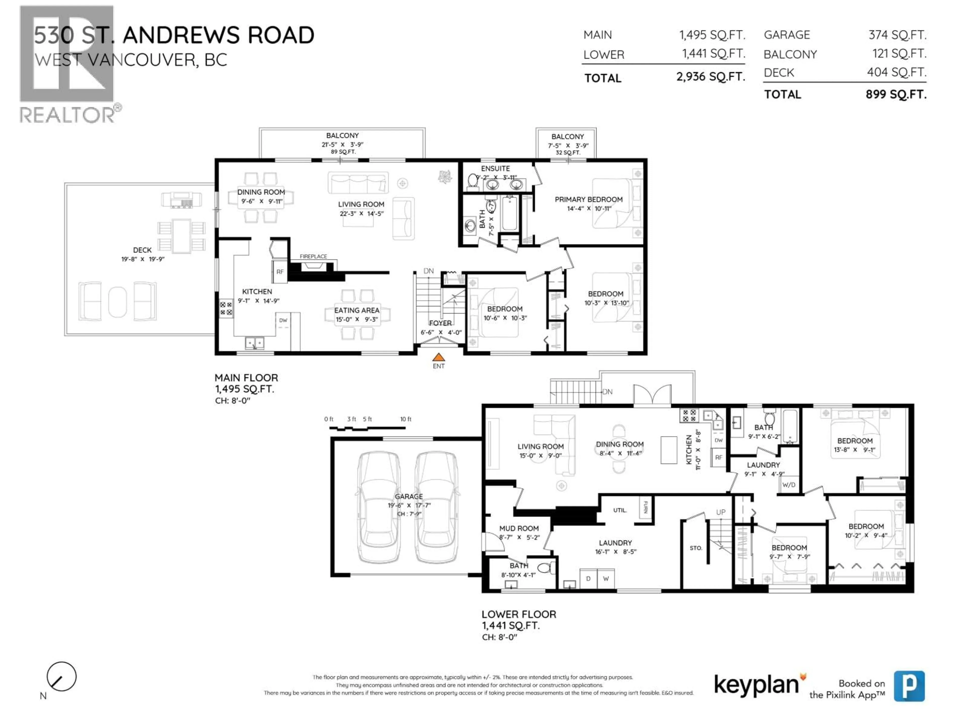Floor plan for 530 ST. ANDREWS ROAD, West Vancouver British Columbia V7S1V2