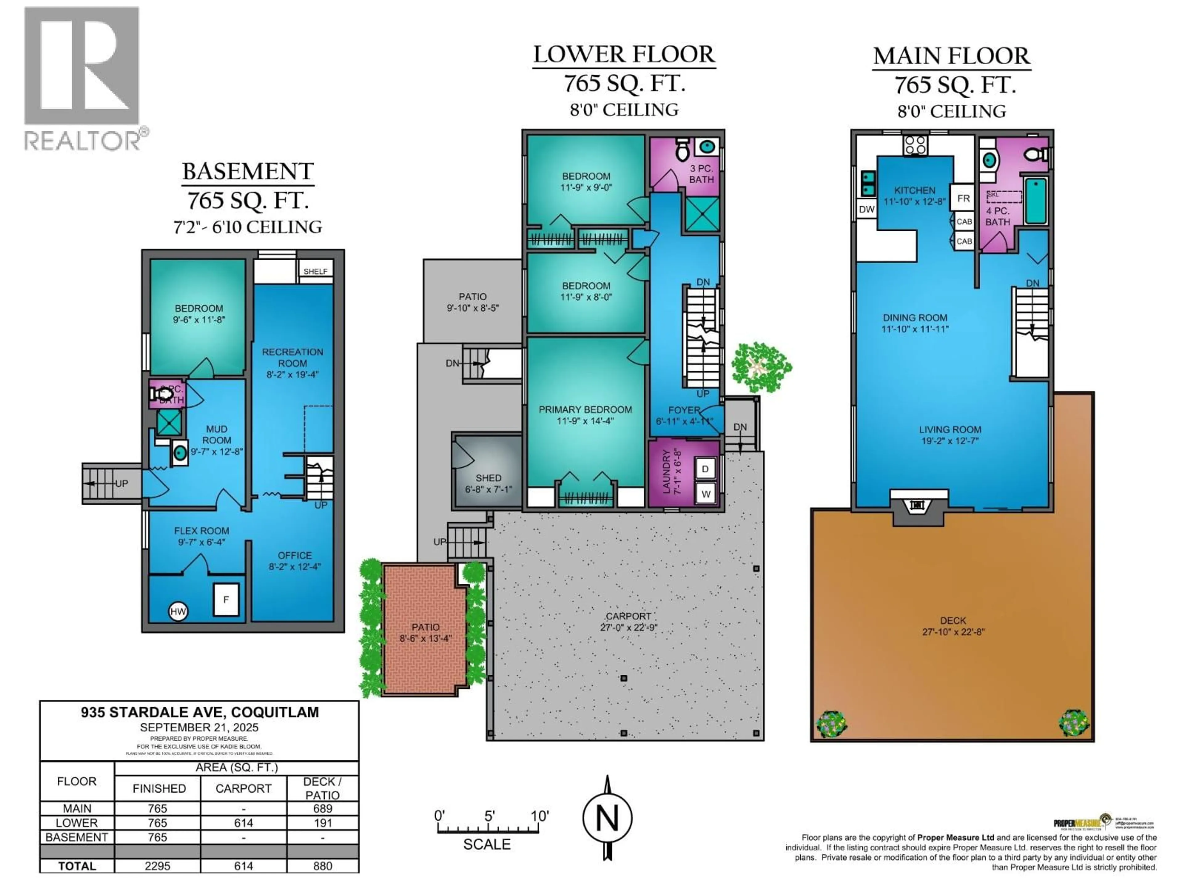 Floor plan for 935 STARDALE AVENUE, Coquitlam British Columbia V3J4W1