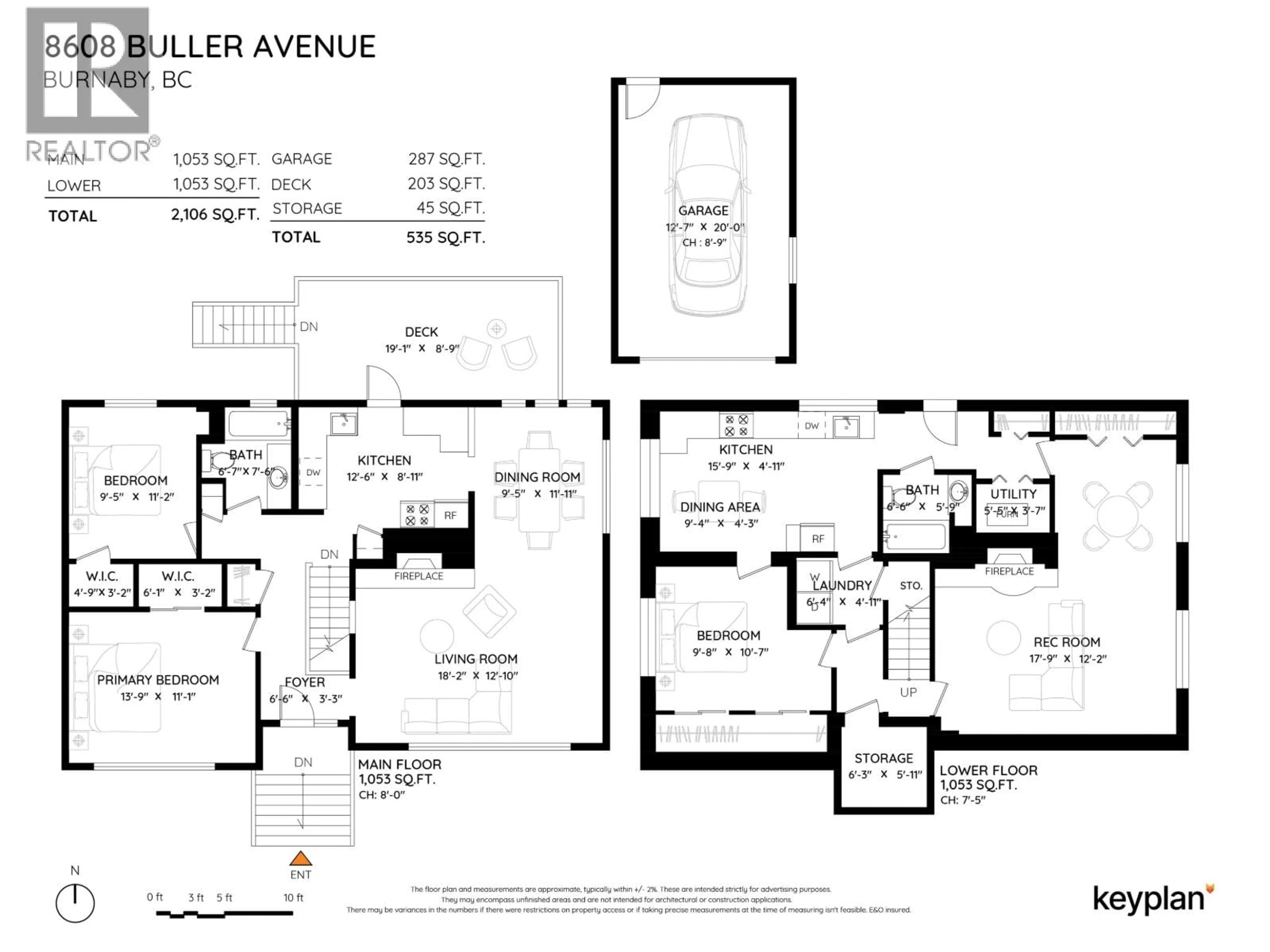 Floor plan for 8608 BULLER AVENUE, Burnaby British Columbia V5J4V3