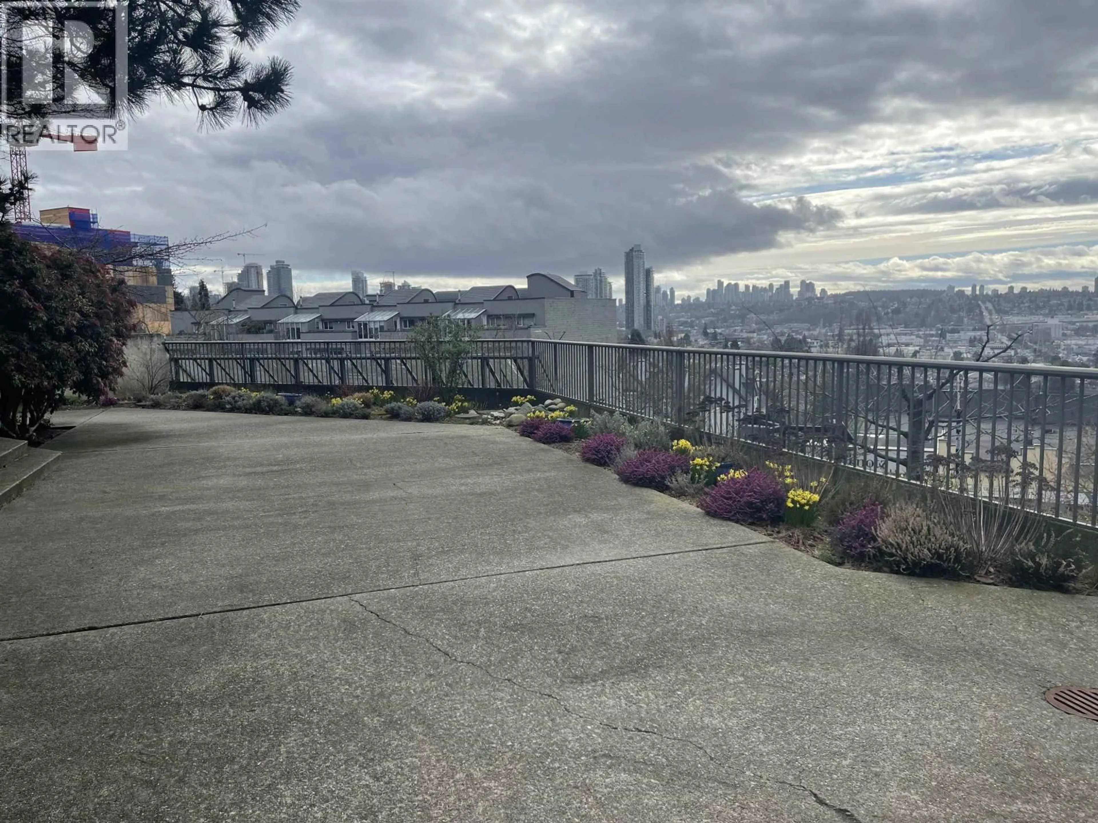 Patio, city buildings view from balcony for 206 - 3760 ALBERT STREET, Burnaby British Columbia V5C5Y8