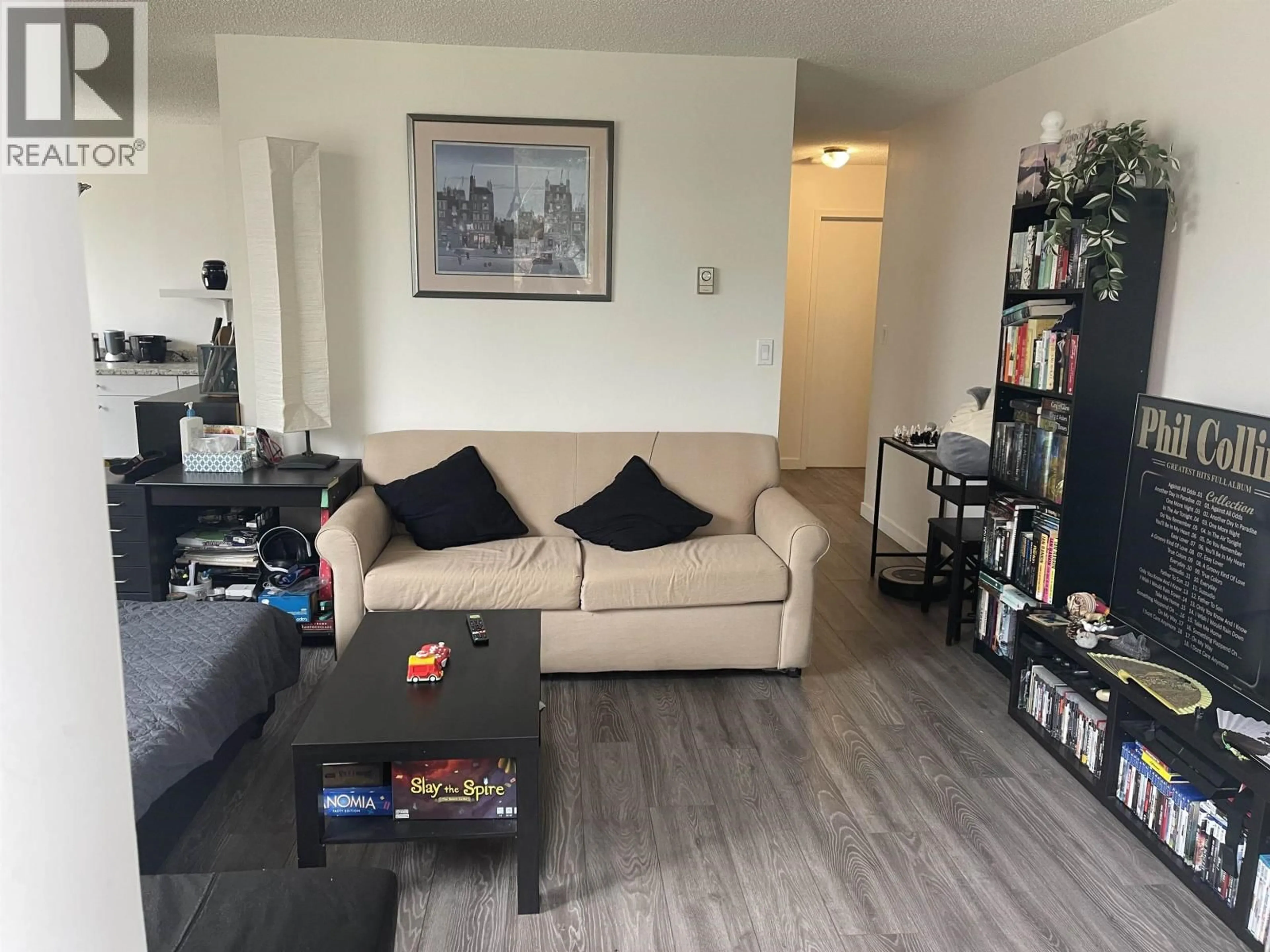 Living room with furniture, wood/laminate floor for 206 - 3760 ALBERT STREET, Burnaby British Columbia V5C5Y8