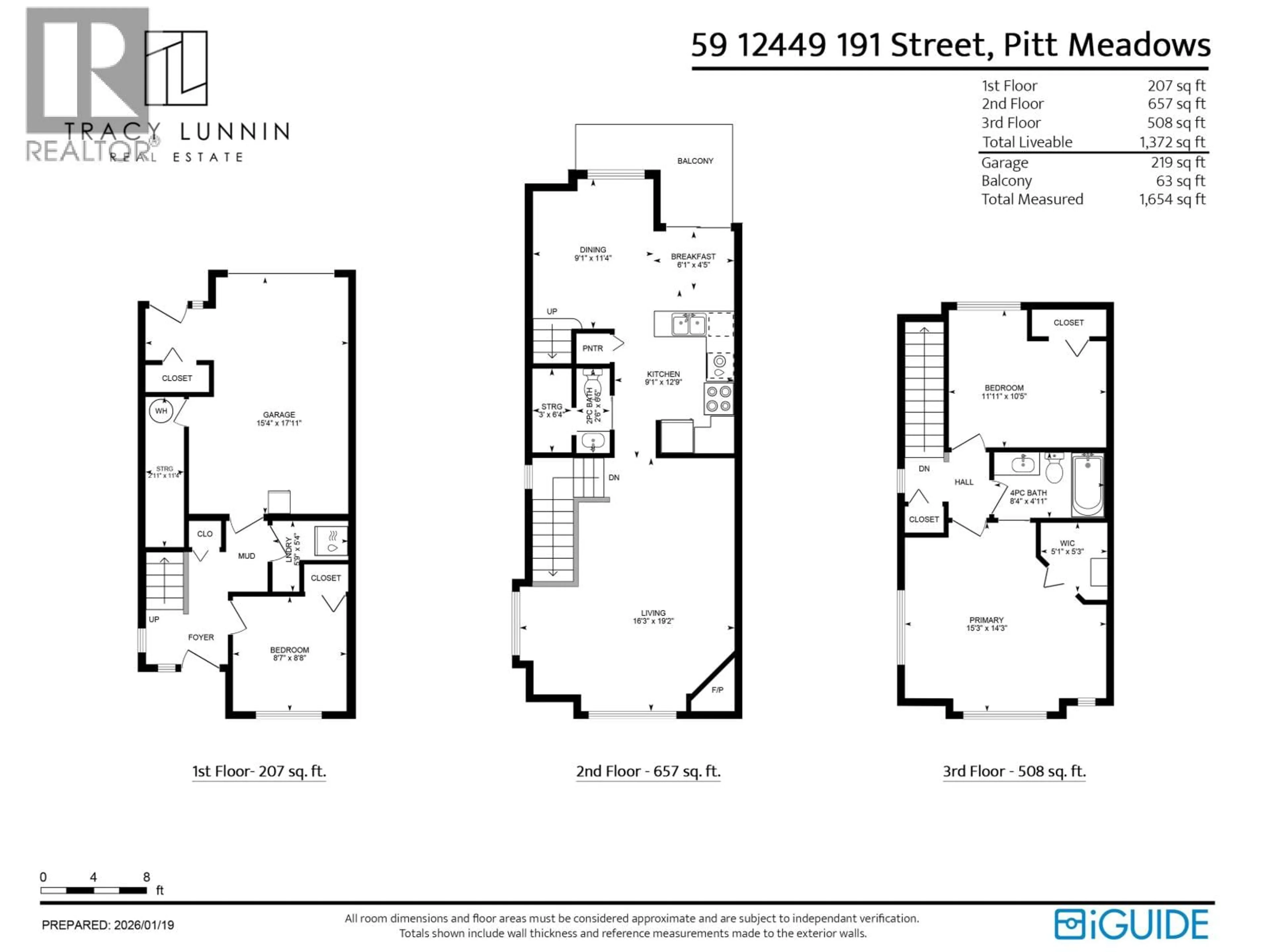 Floor plan for 59 - 12449 191 STREET, Pitt Meadows British Columbia V3Y2R4