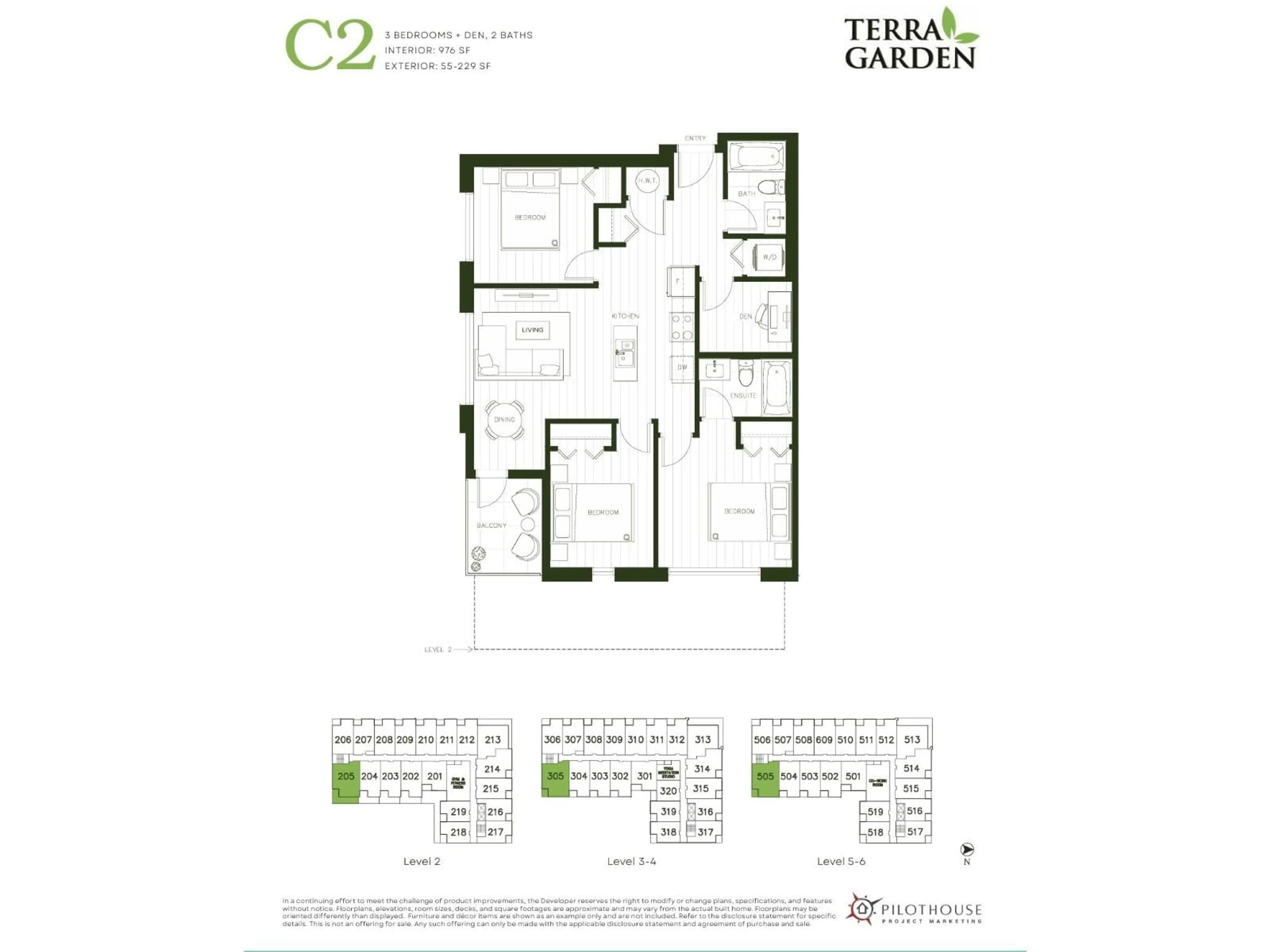 Floor plan for 505 - 15258 102A AVENUE, Surrey British Columbia V0V0V0