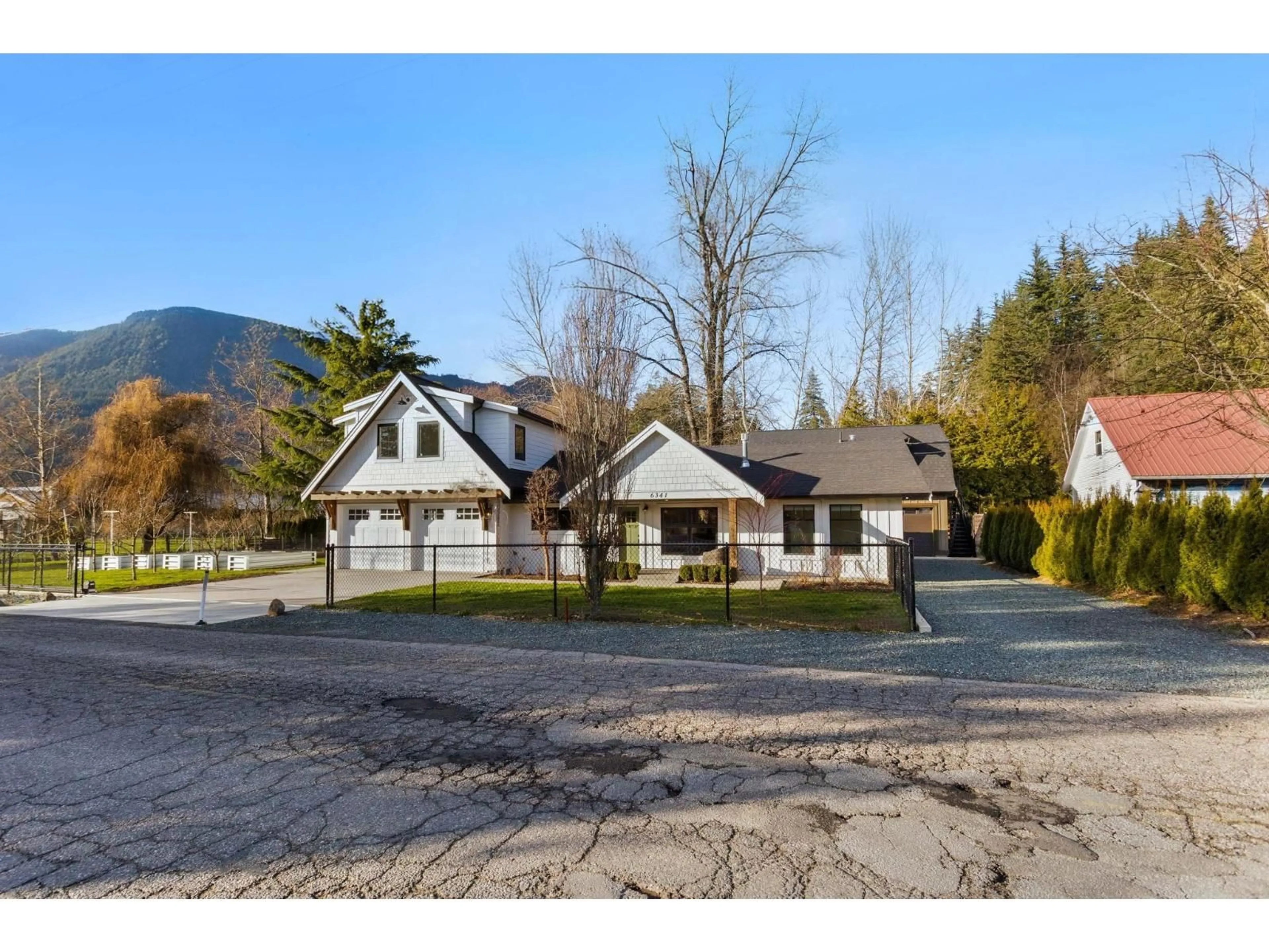 A pic from outside/outdoor area/front of a property/back of a property/a pic from drone, mountain view for 6341 MCCALLUM ROAD, Agassiz British Columbia V0M1A3