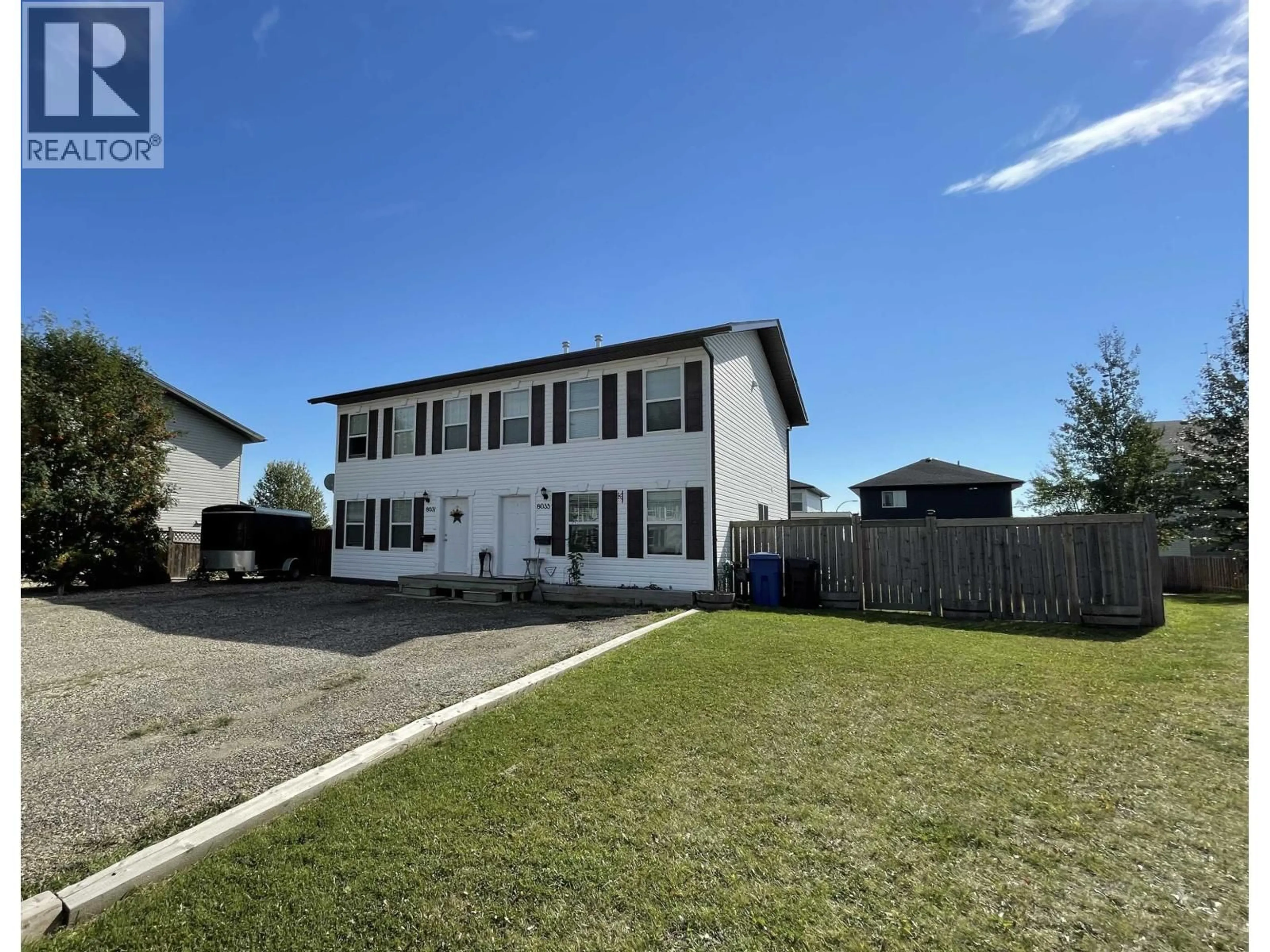 A pic from outside/outdoor area/front of a property/back of a property/a pic from drone, street for 8033 88 AVENUE, Fort St. John British Columbia V1J7H1