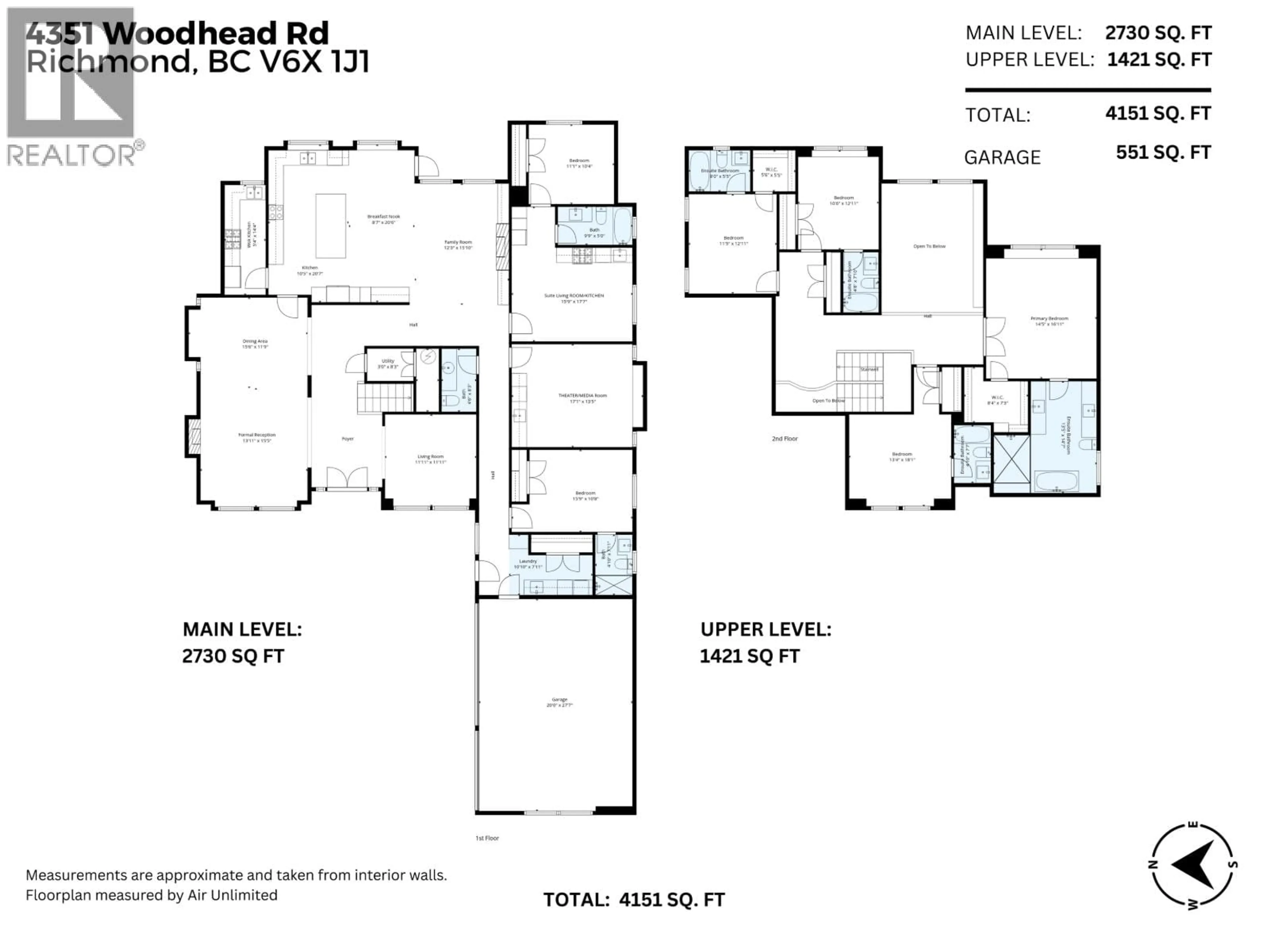 Floor plan for 4351 WOODHEAD ROAD, Richmond British Columbia V6X1J1