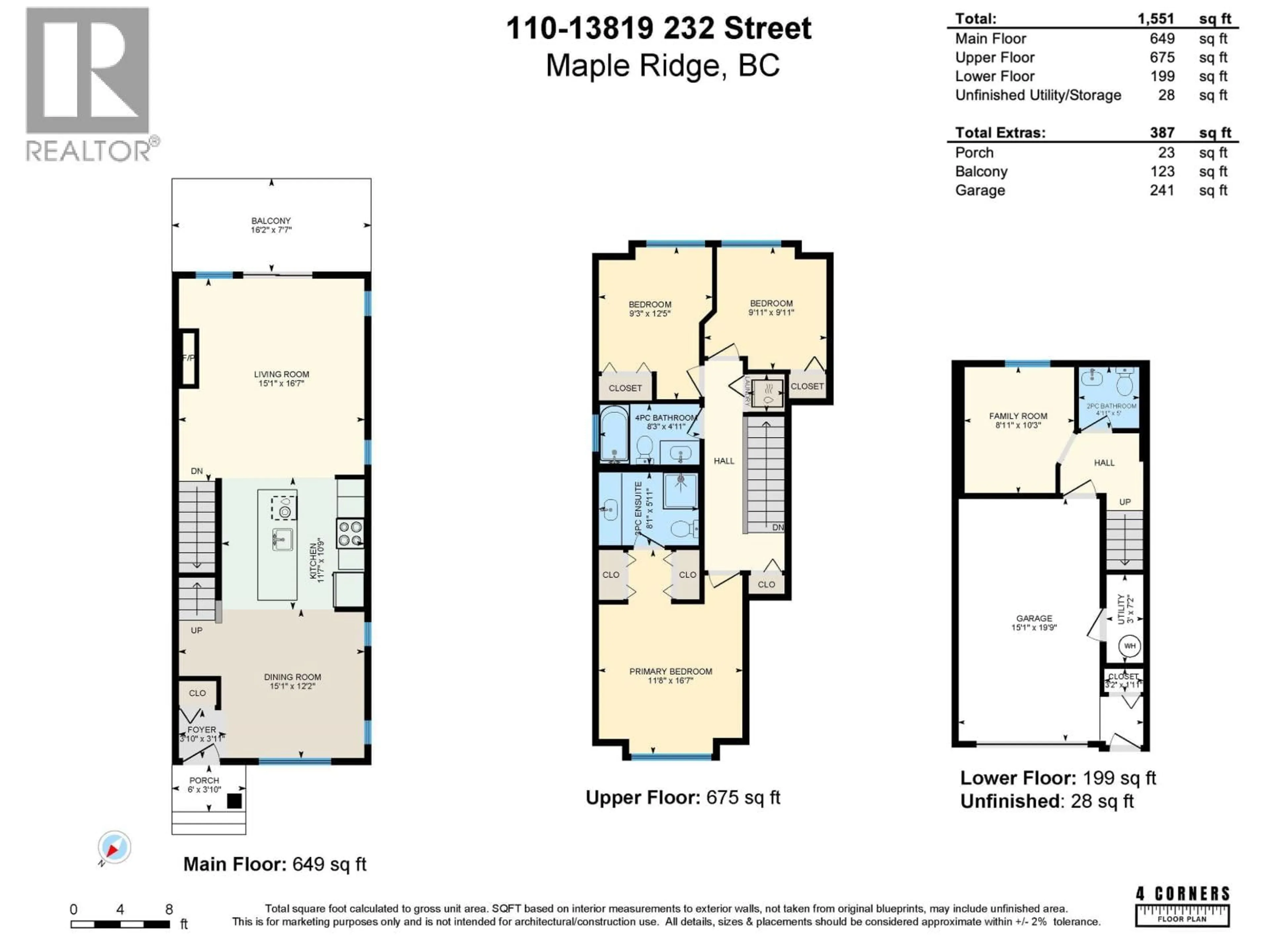 Floor plan for 110 - 13819 232 STREET, Maple Ridge British Columbia V4R0C7