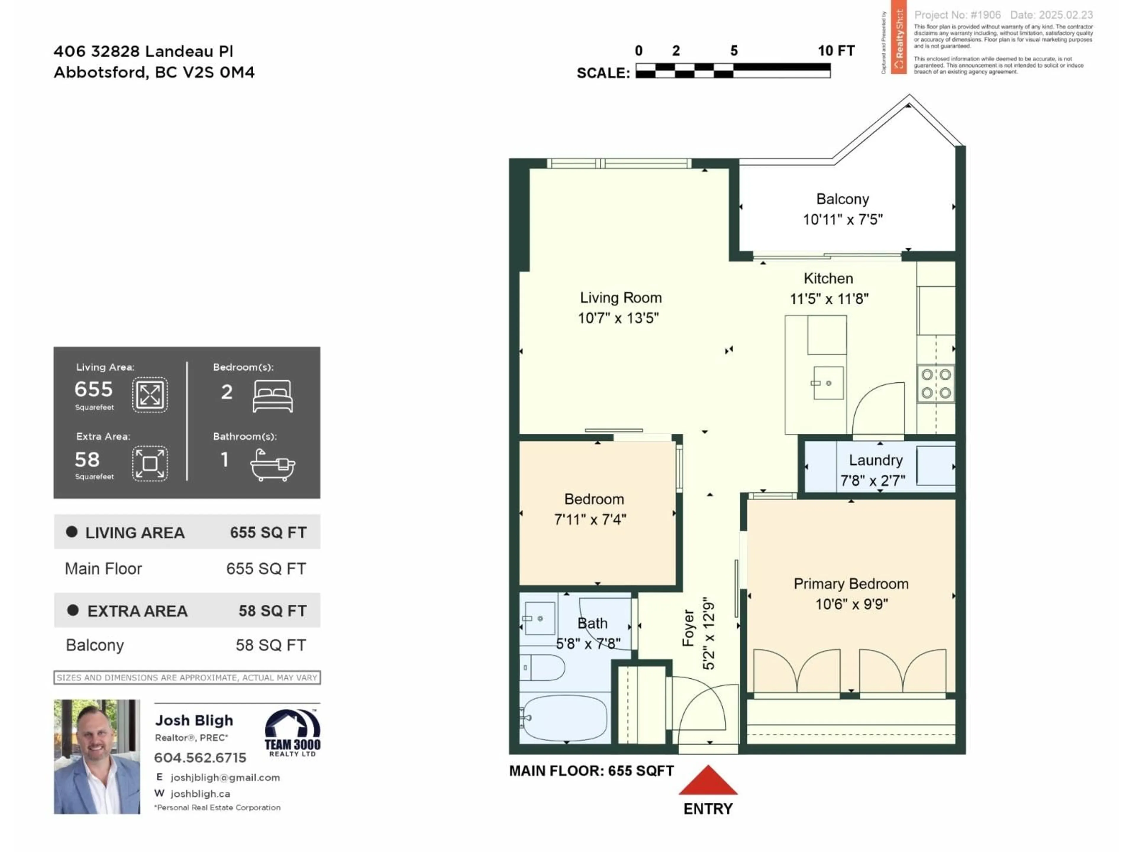 Floor plan for 406 - 32828 LANDEAU PLACE, Abbotsford British Columbia V2S0M4