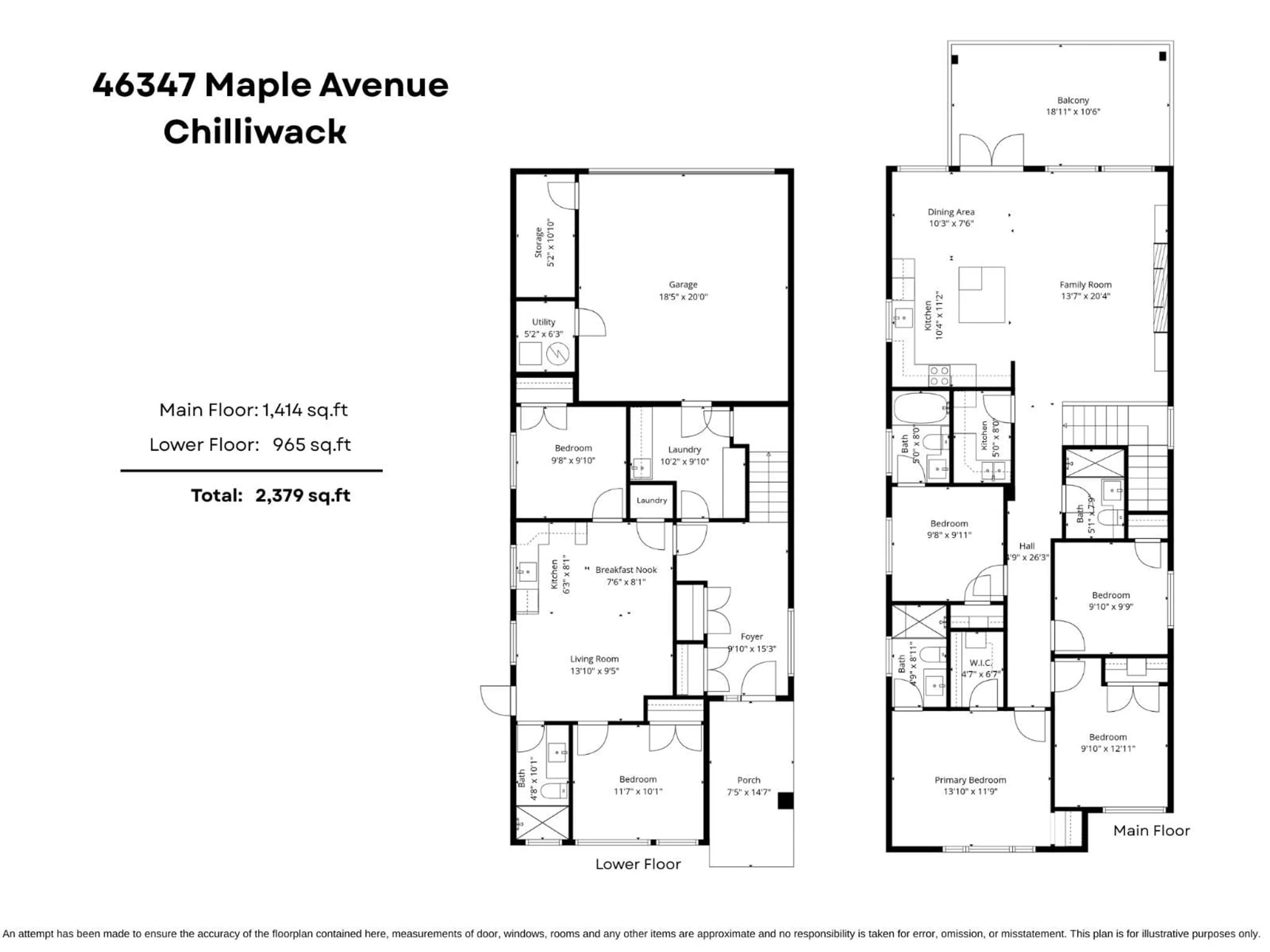 Floor plan for 46347 MAPLE AVENUE, Chilliwack British Columbia V2P2J5