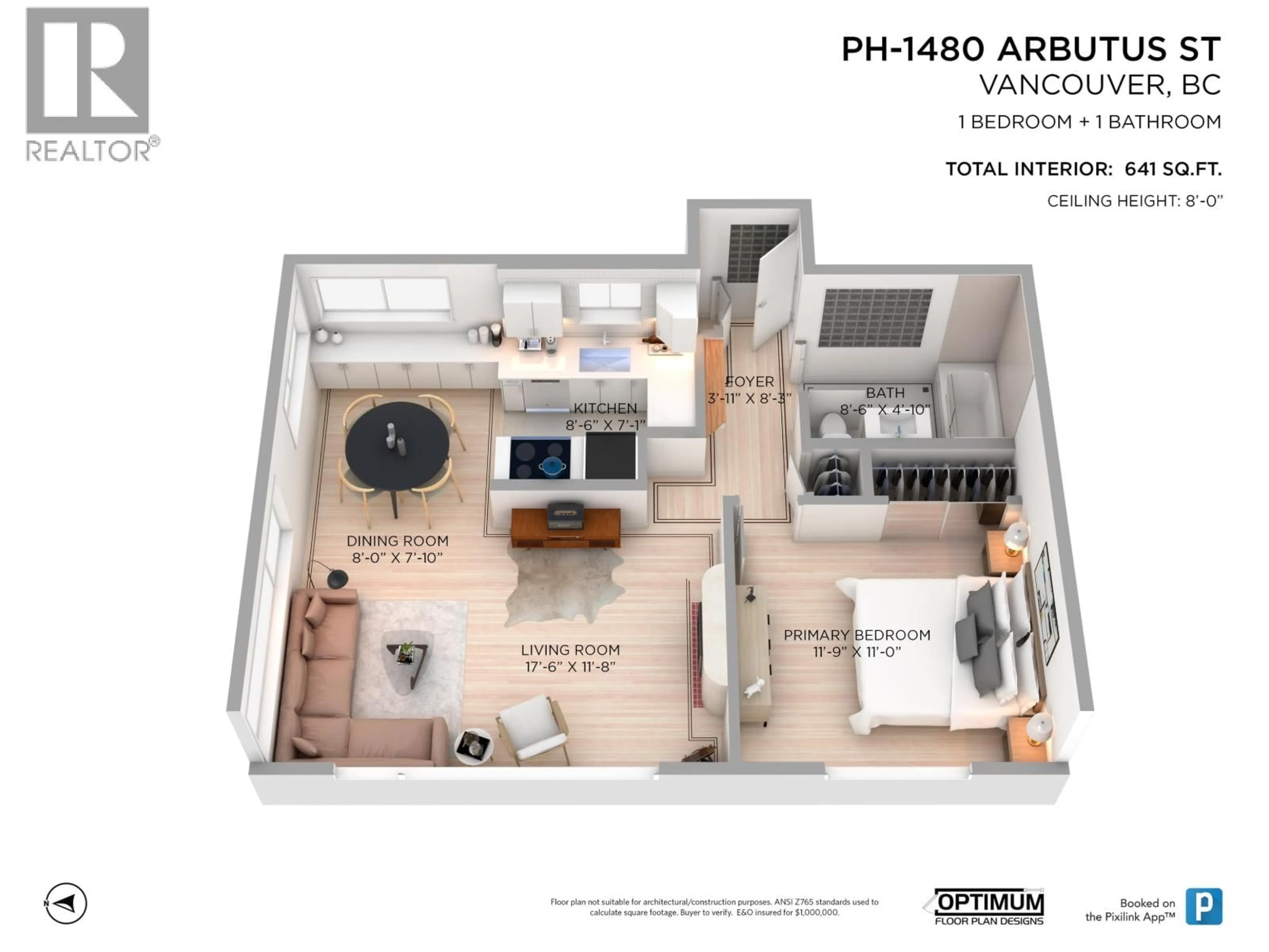 Floor plan for PH - 1480 ARBUTUS STREET, Vancouver British Columbia V6J3W8