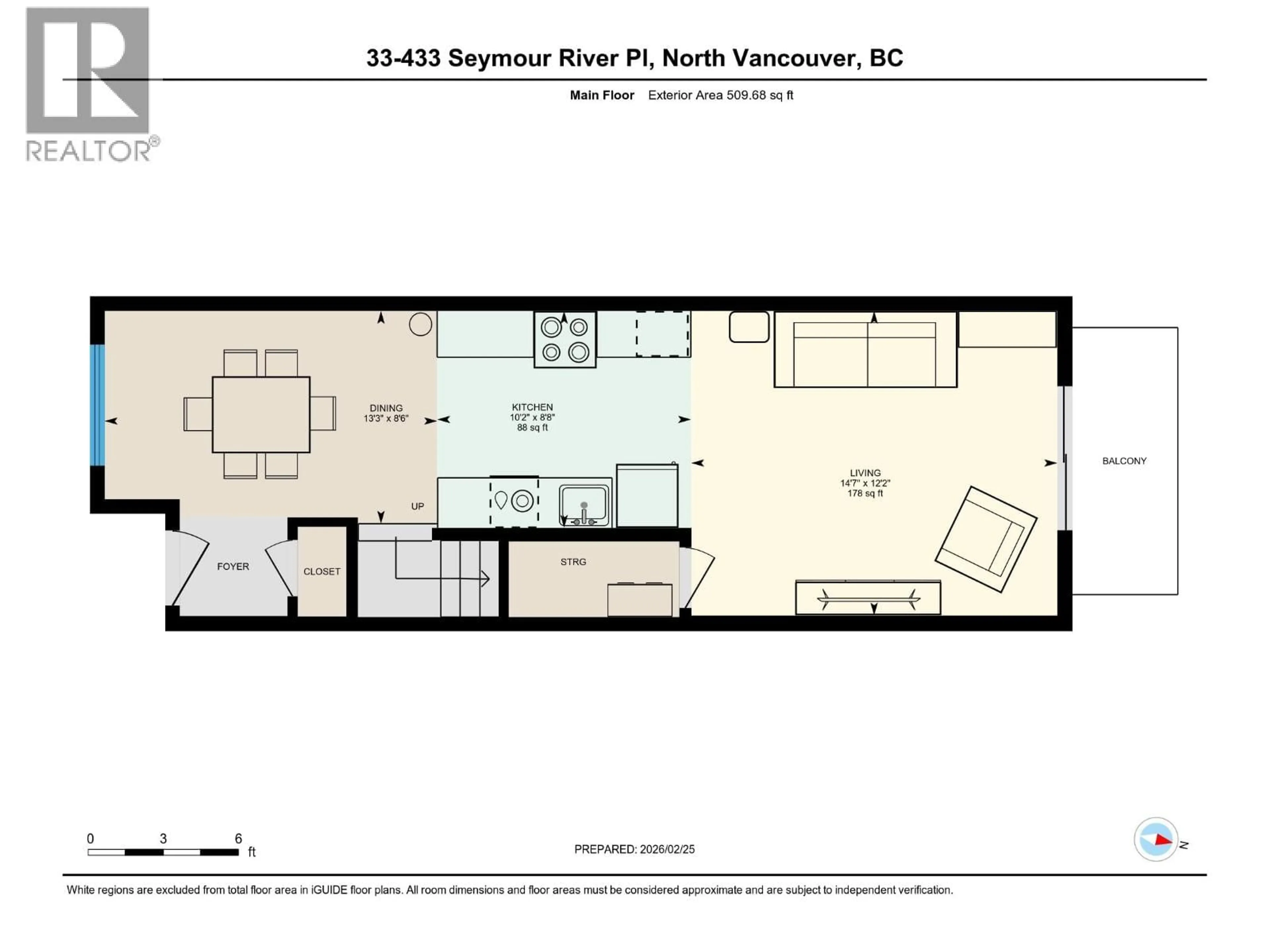 Floor plan for 33 - 433 SEYMOUR RIVER PLACE, North Vancouver British Columbia V7H0B8