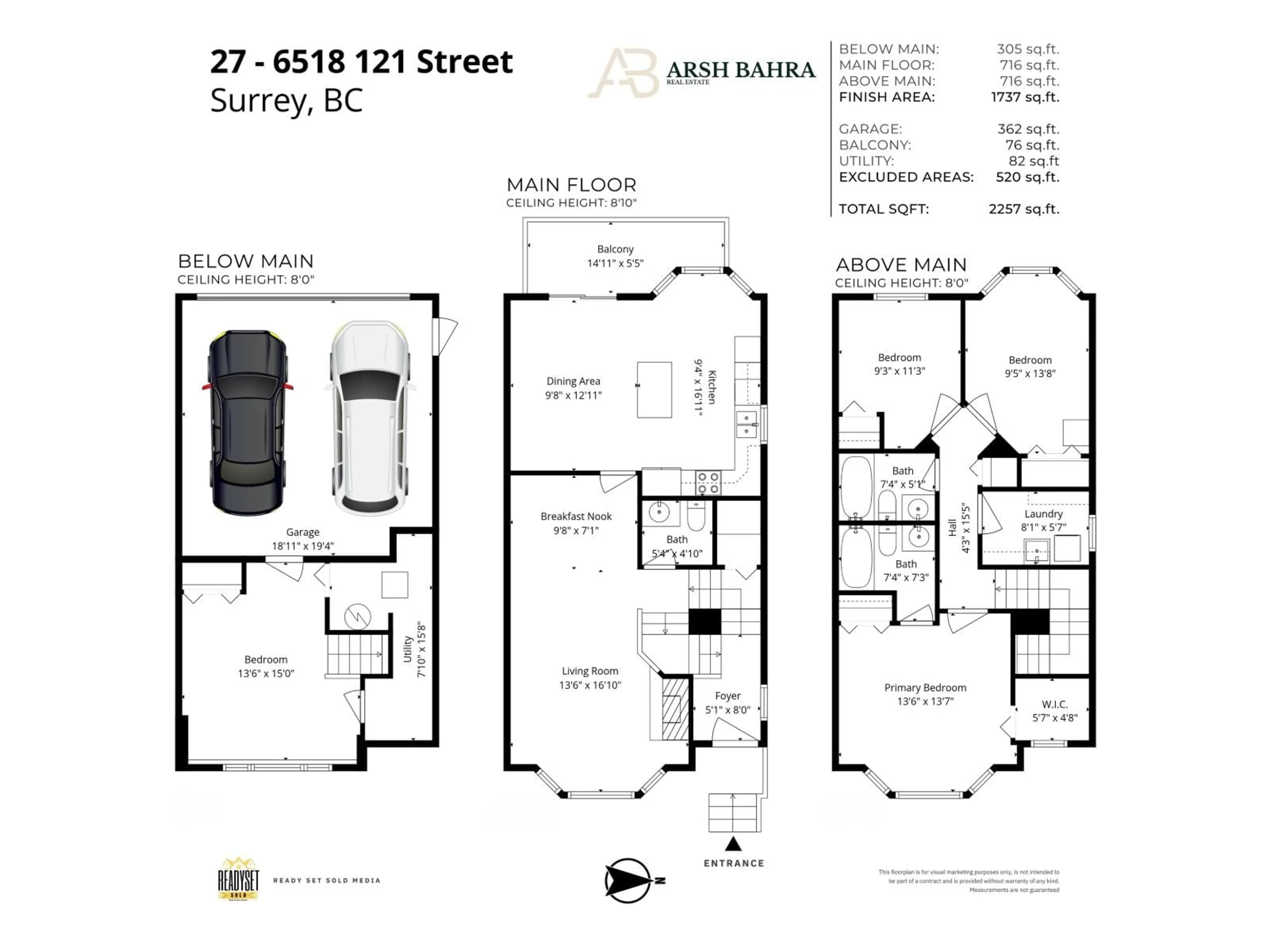 Floor plan for 27 - 6518 121 STREET, Surrey British Columbia V3W1C4