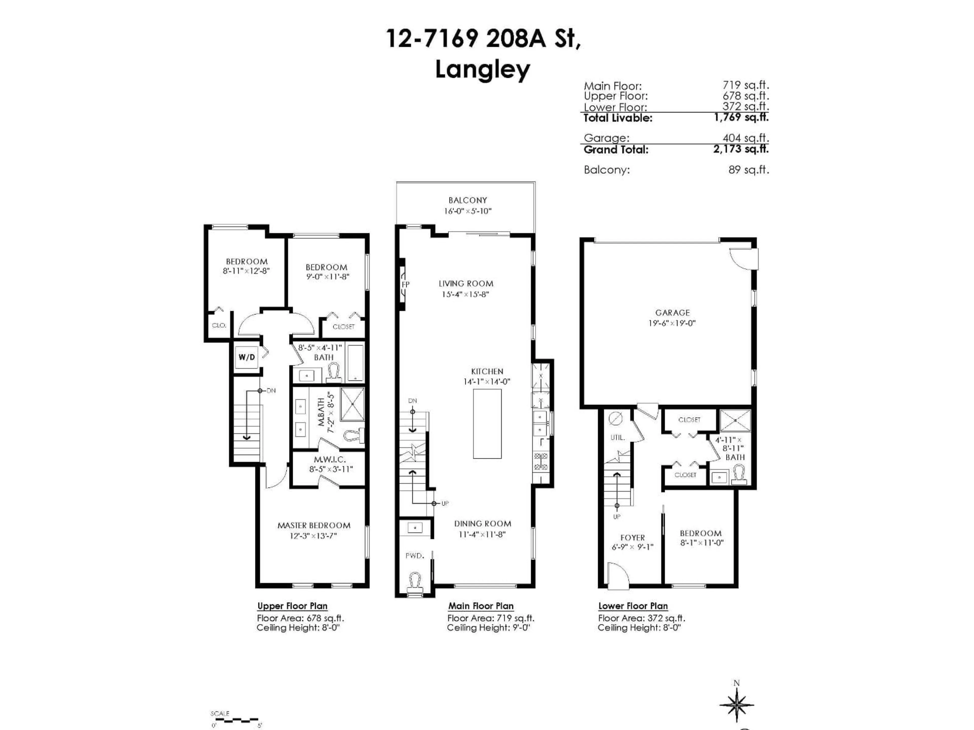 Floor plan for 12 - 7169 208A STREET, Langley British Columbia V2Y0X2