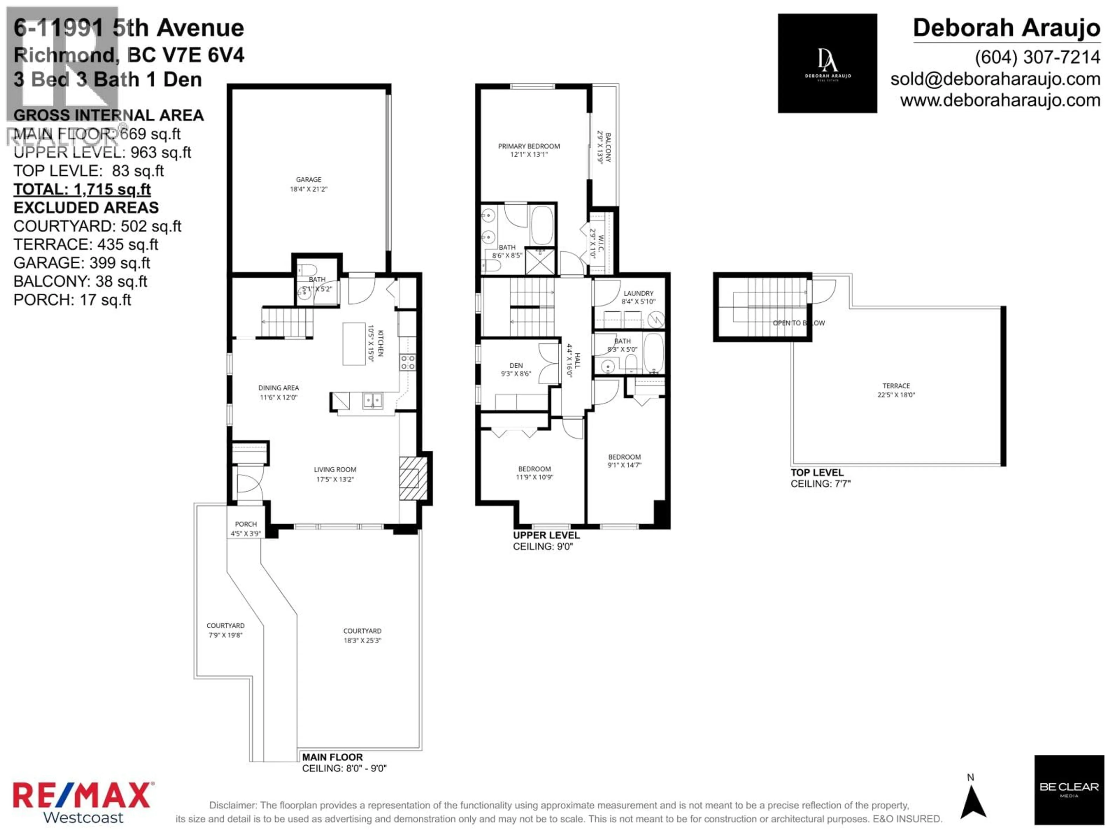 Floor plan for 6 - 11991 5TH AVENUE, Richmond British Columbia V7E6V4