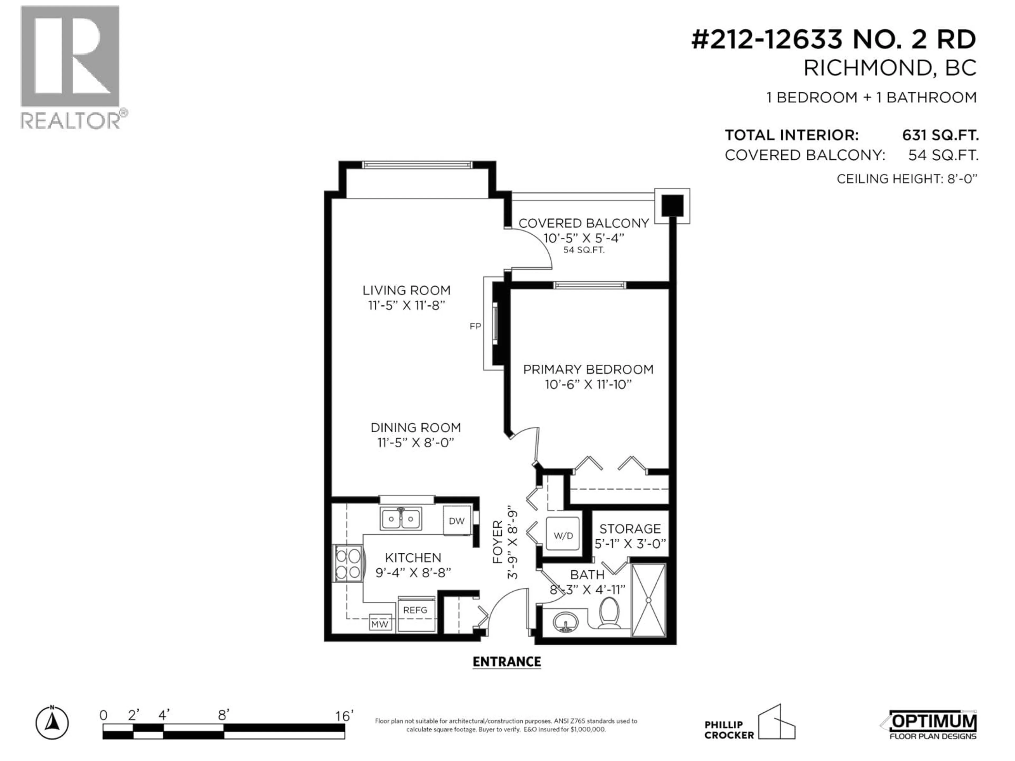 Floor plan for 212 - 12633 NO. 2 ROAD, Richmond British Columbia V7E6N5