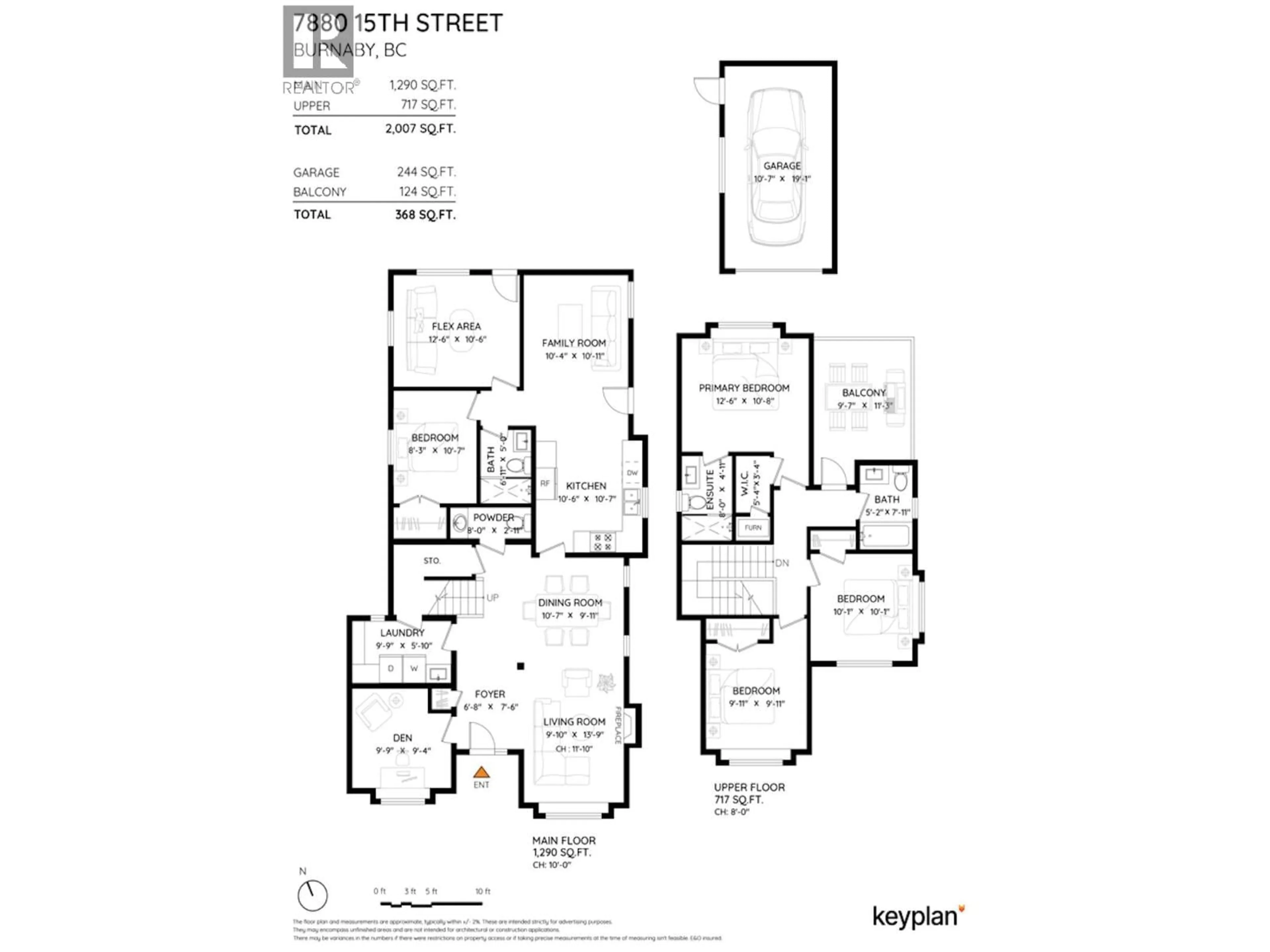 Floor plan for 7880 15TH STREET, Burnaby British Columbia V3N4K6