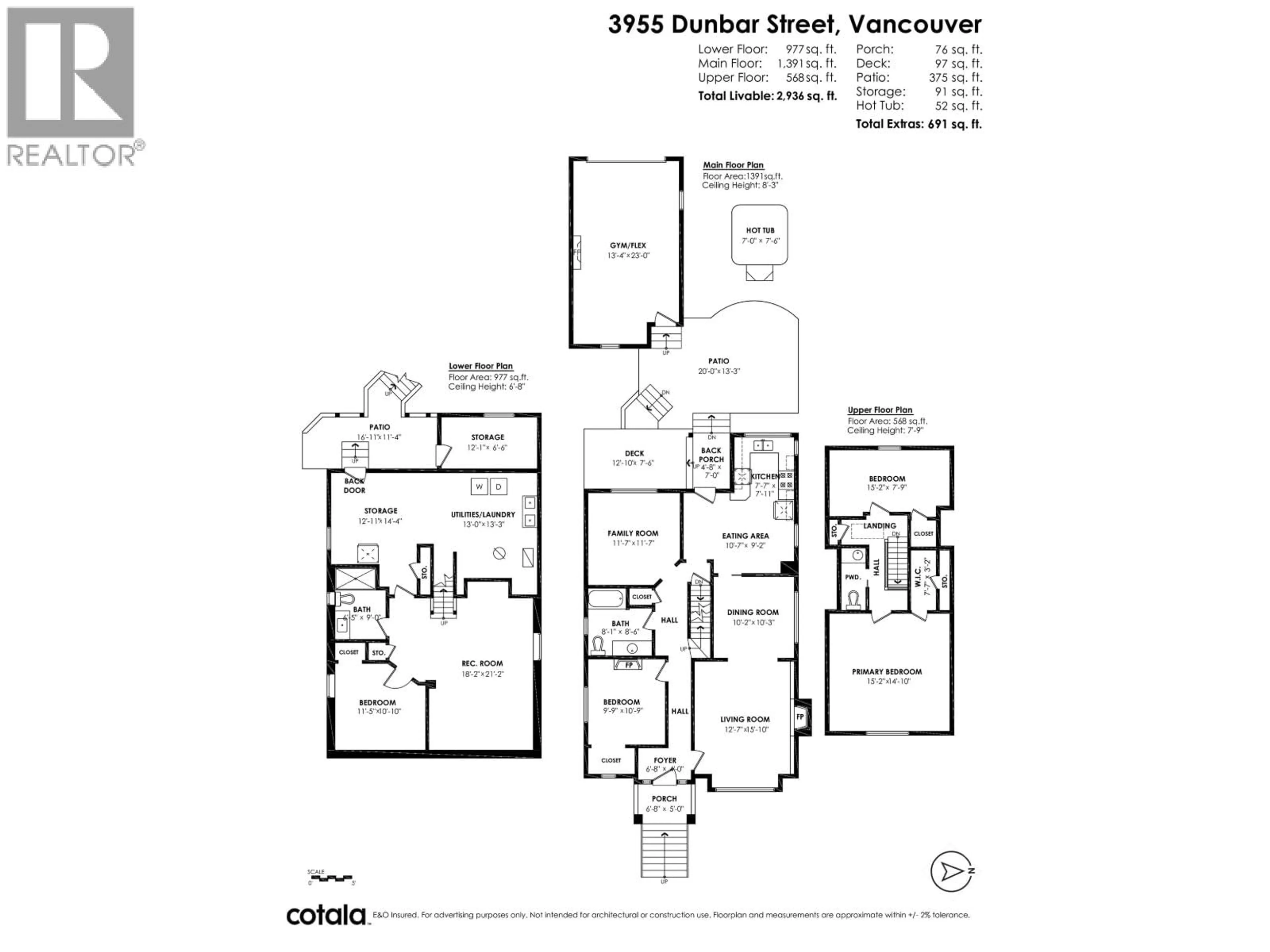 Floor plan for 3955 DUNBAR STREET, Vancouver British Columbia V6S2E3