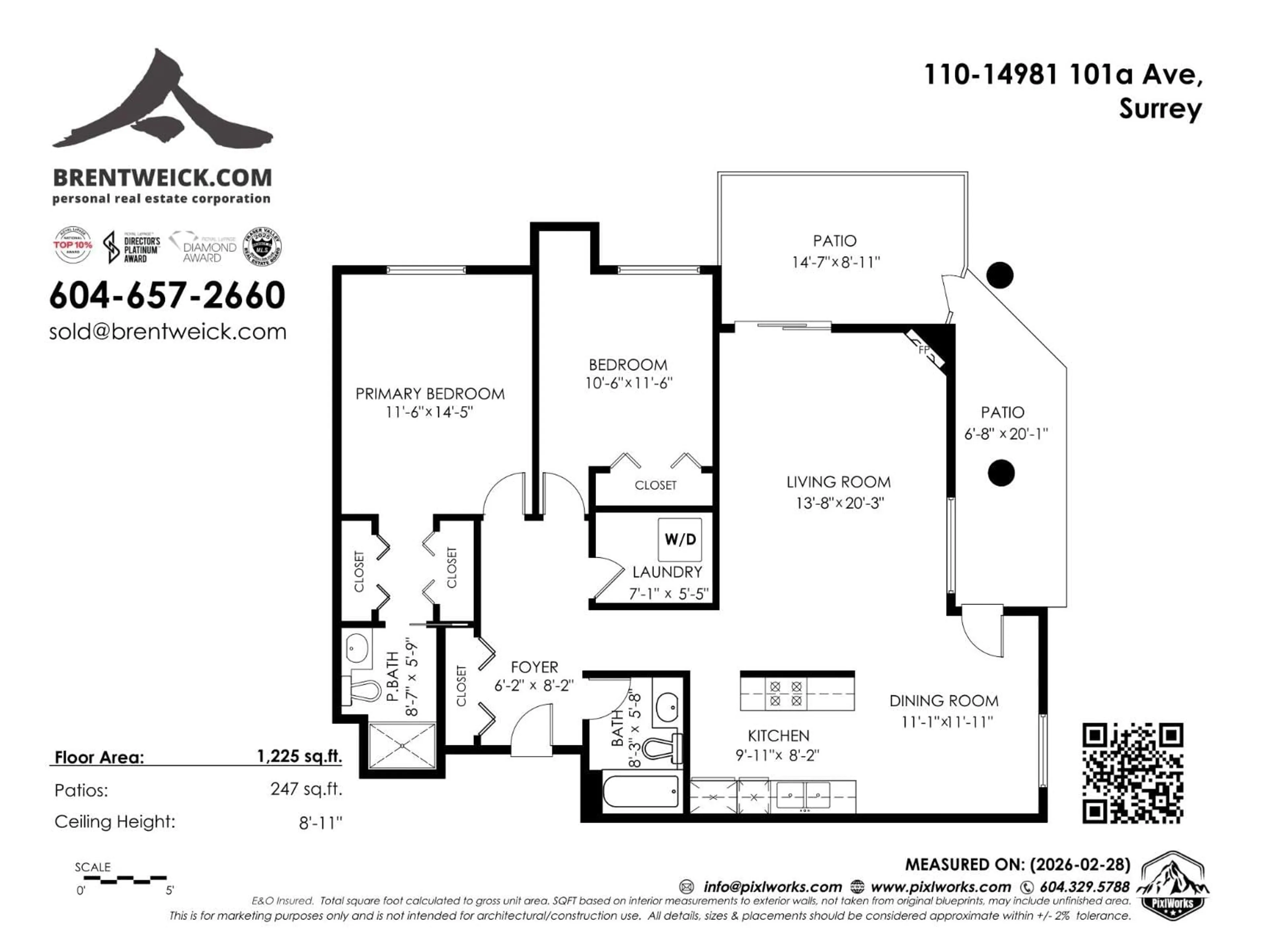 Floor plan for 110 - 14981 101A AVENUE, Surrey British Columbia V3R0T1