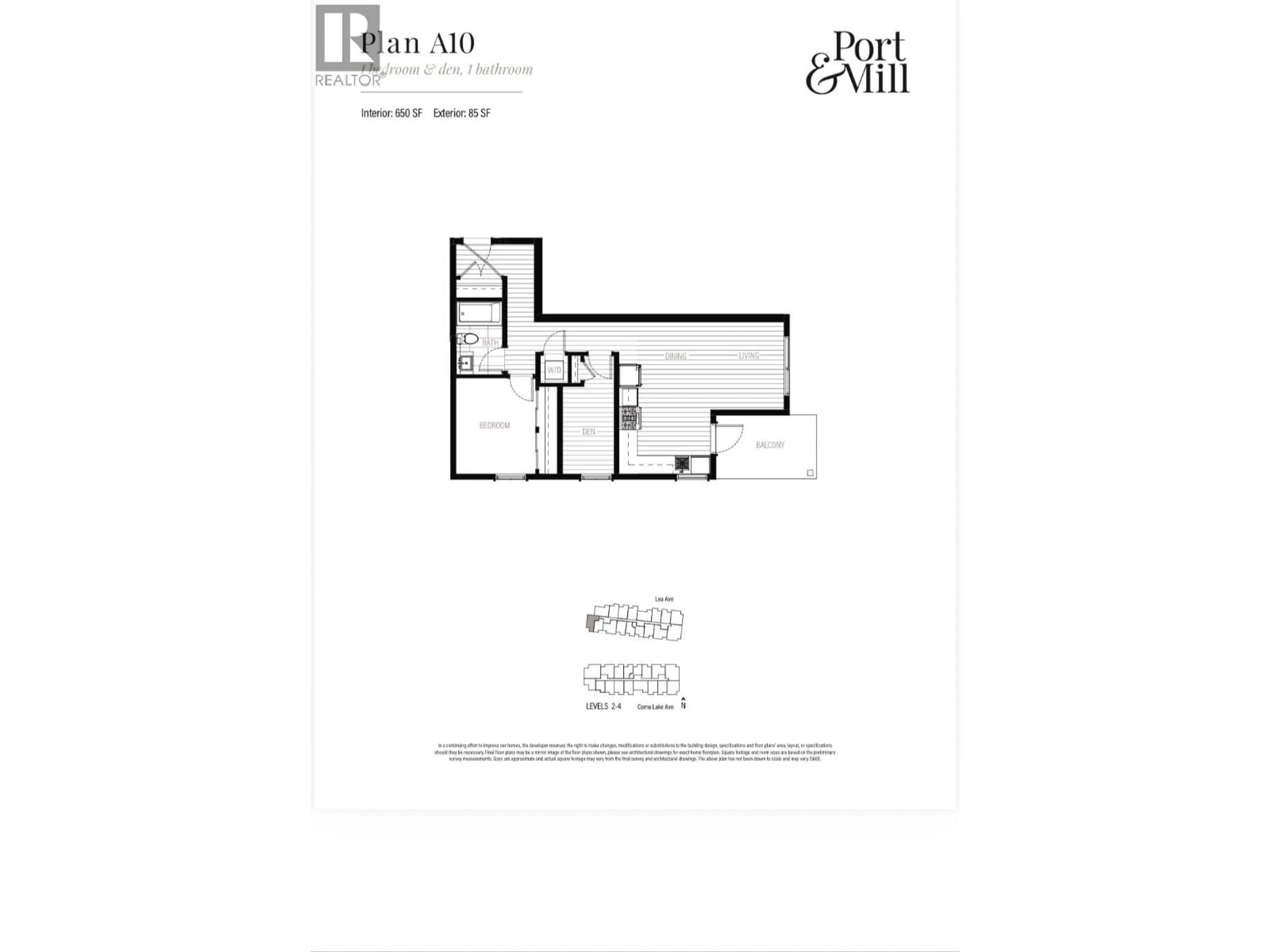 Floor plan for 406 - 648 LEA AVENUE, Coquitlam British Columbia V3J0P1