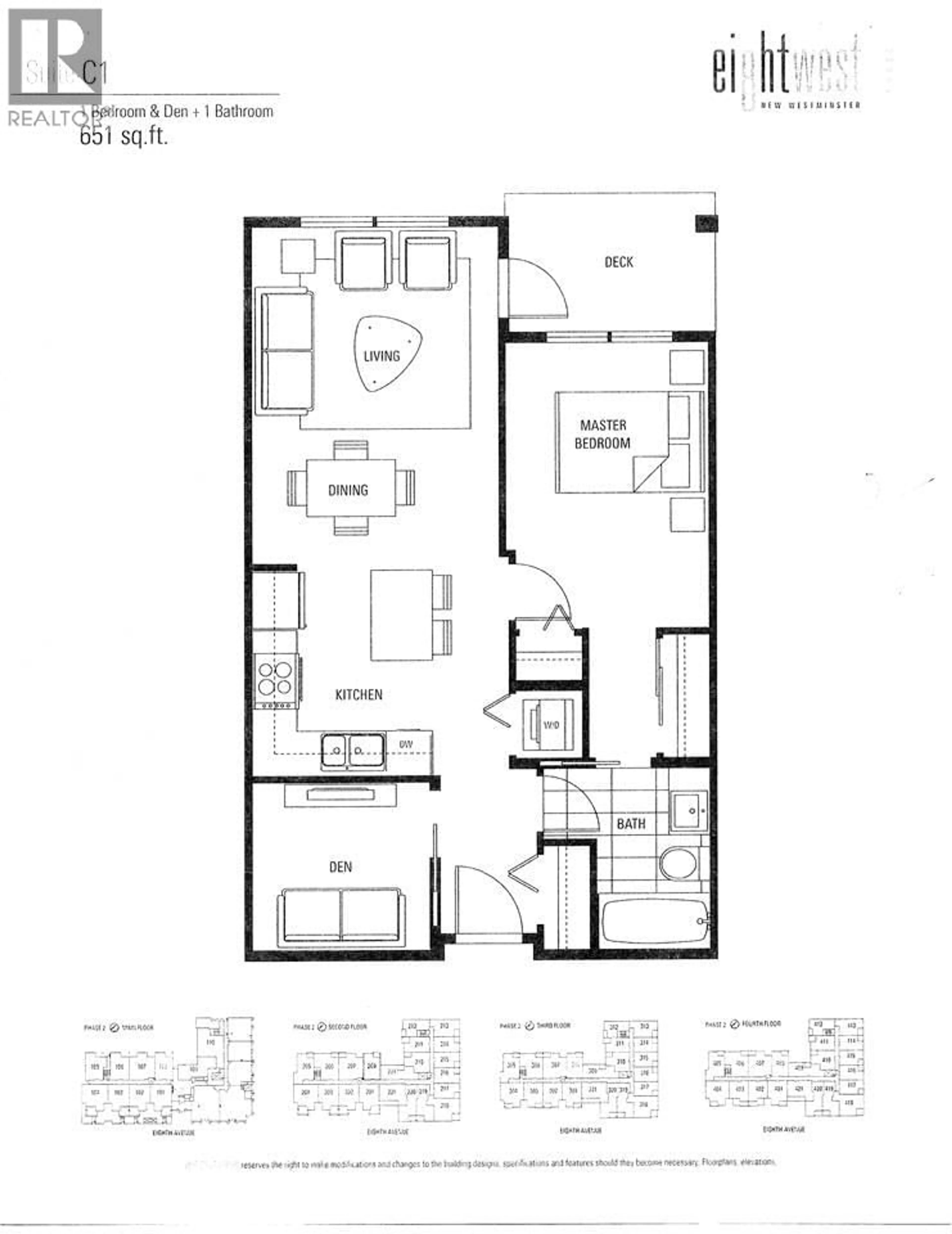 Floor plan for 208 - 55 EIGHTH AVENUE, New Westminster British Columbia V3L0E8