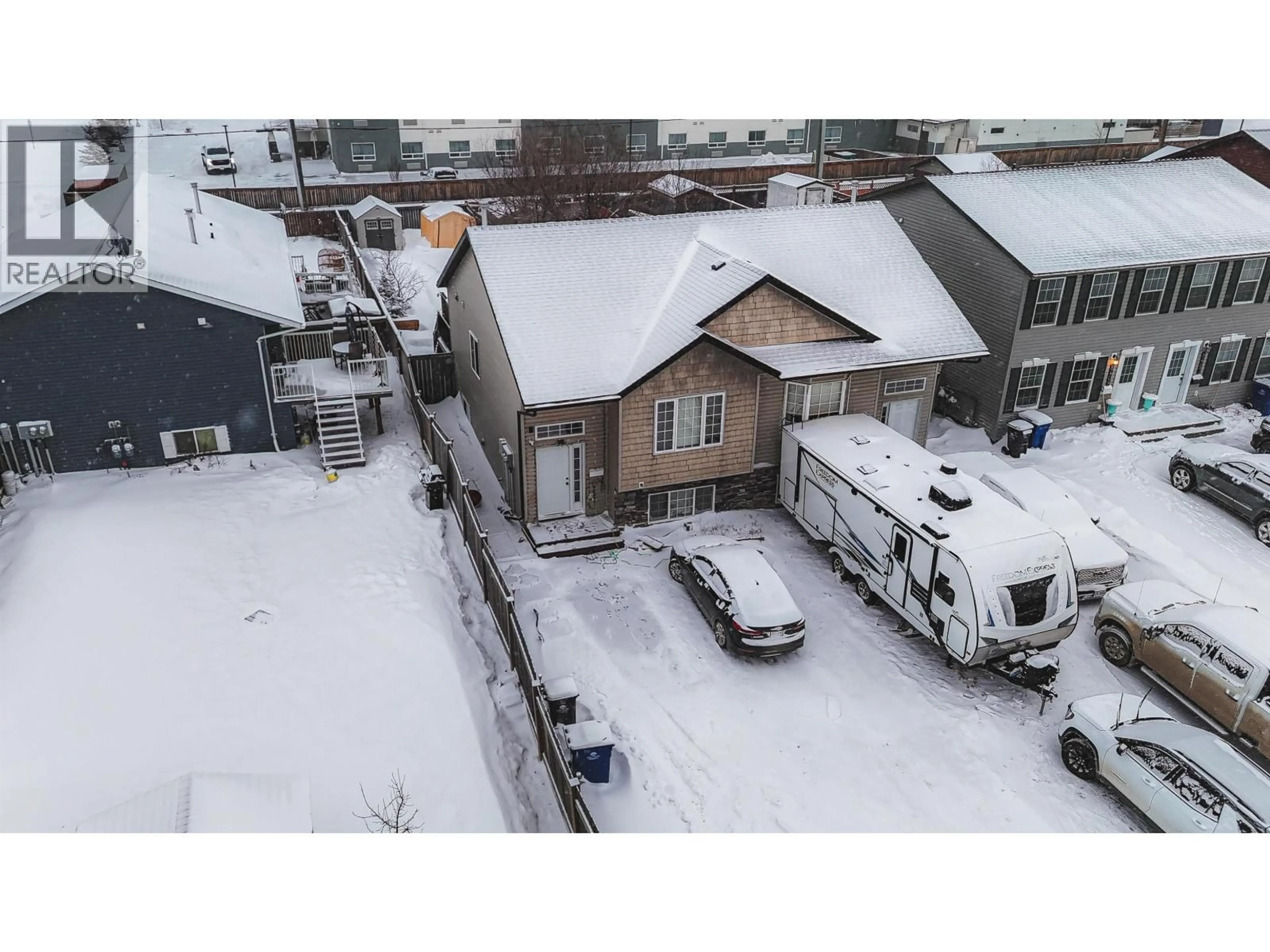 A pic from outside/outdoor area/front of a property/back of a property/a pic from drone, street for 8413 87 STREET, Fort St. John British Columbia V1J0H4