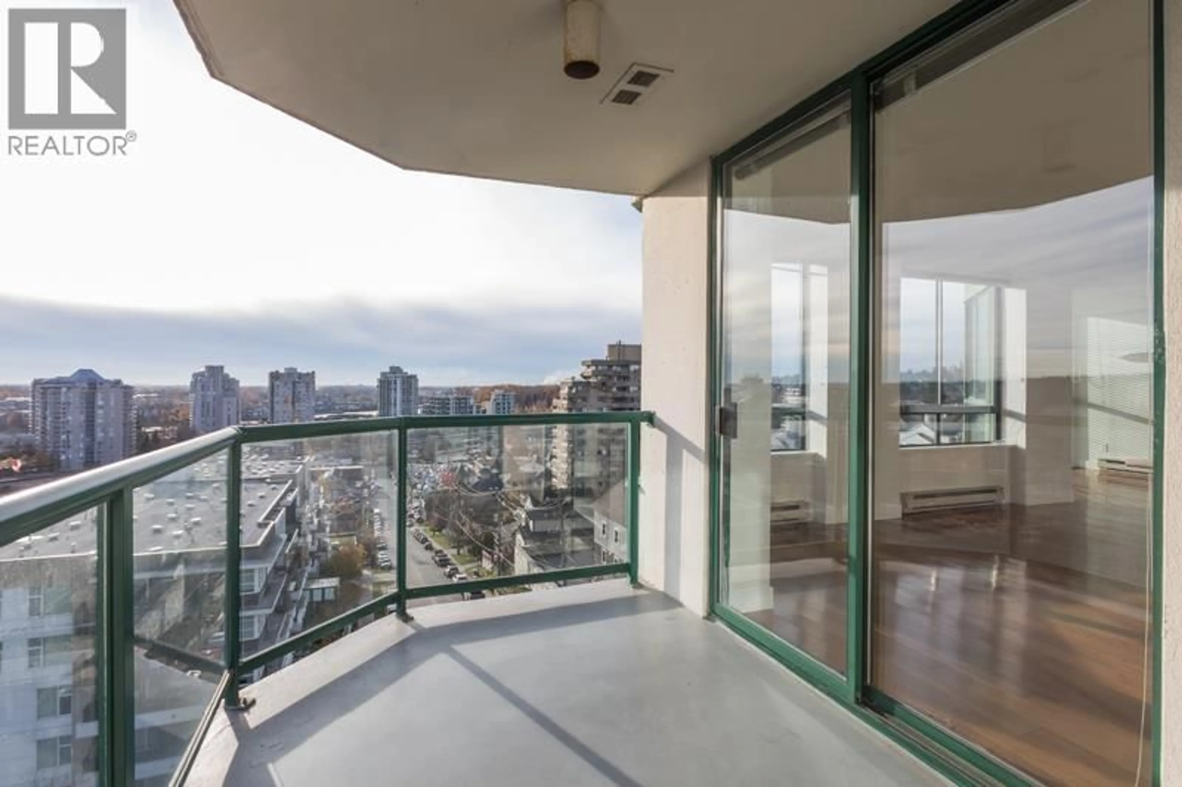 Balcony in the apartment, city buildings view from balcony for 803 - 121 TENTH STREET, New Westminster British Columbia V3M3X7