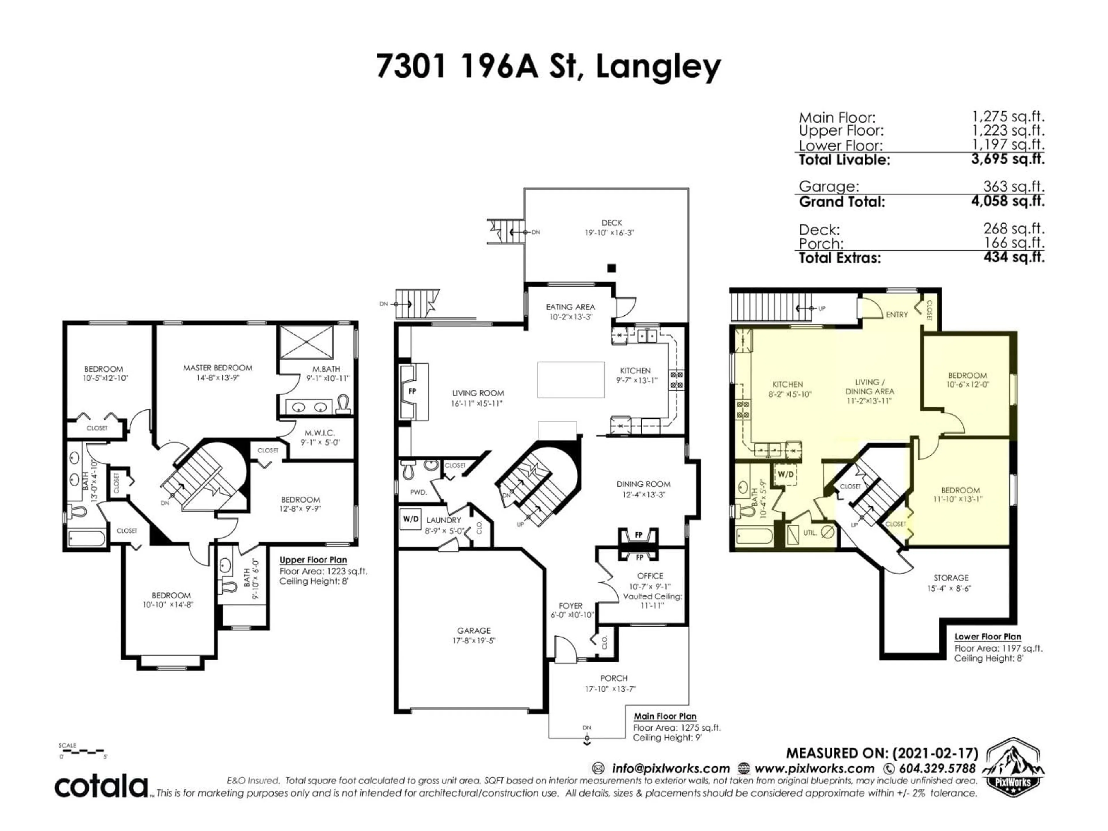 Floor plan for 7301 196A STREET, Langley British Columbia V2Y3C5